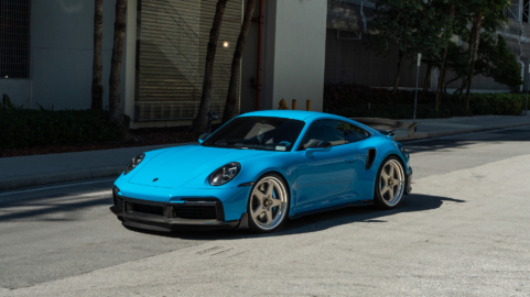 MANSORY 992 Turbo | Riviera Blue | on HRE 527 FMR | Satin White Gold