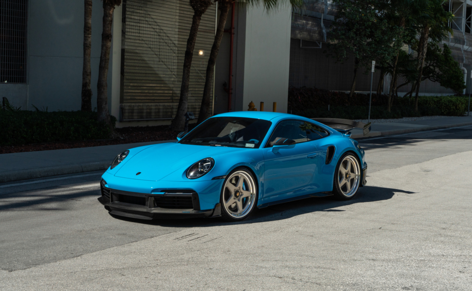 MANSORY 992 Turbo | Riviera Blue | on HRE 527 FMR | Satin White Gold