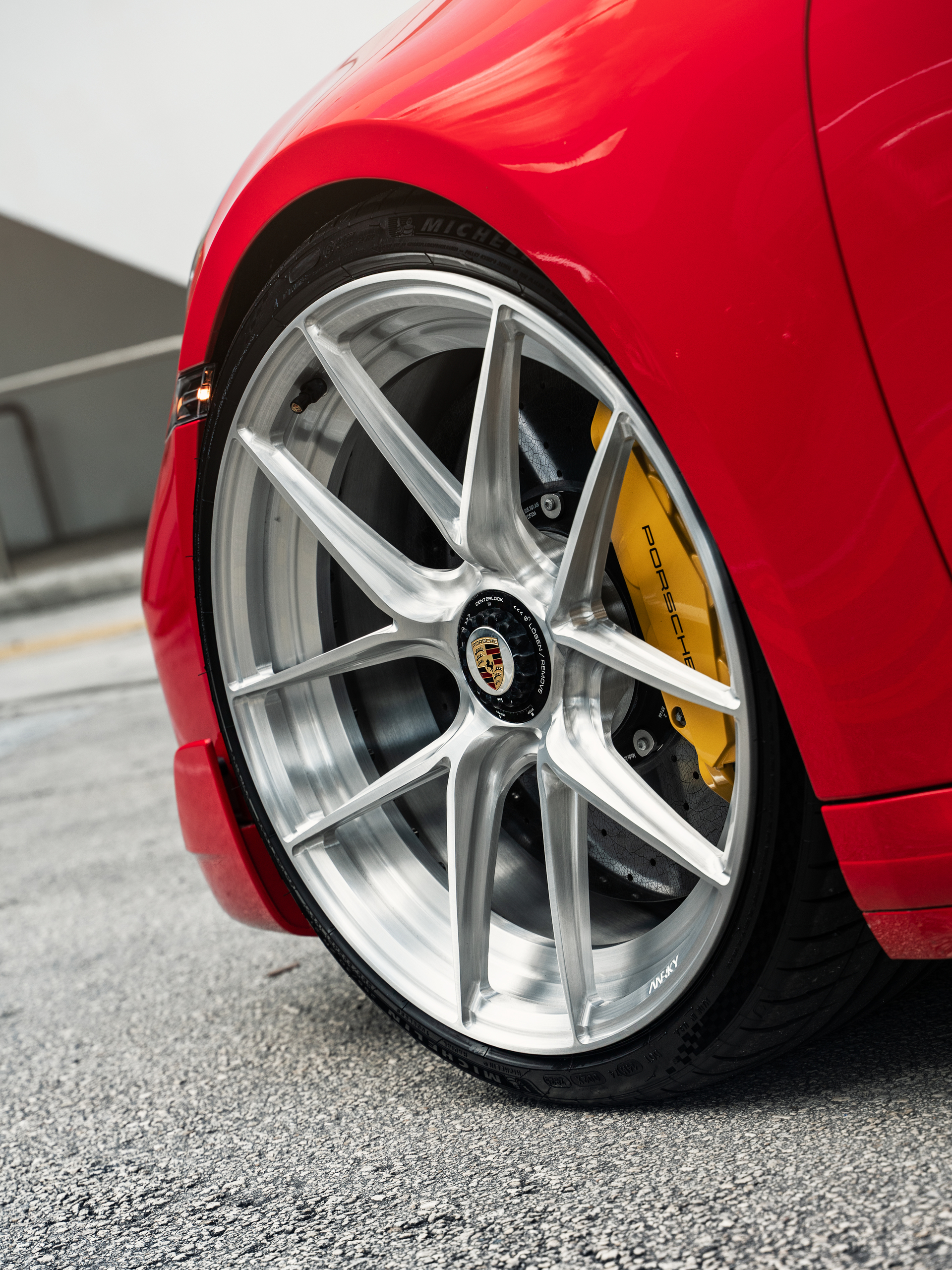 Porsche 992 Turbo S | Guards Red | on ANRKY XR-201 | Brushed Clear