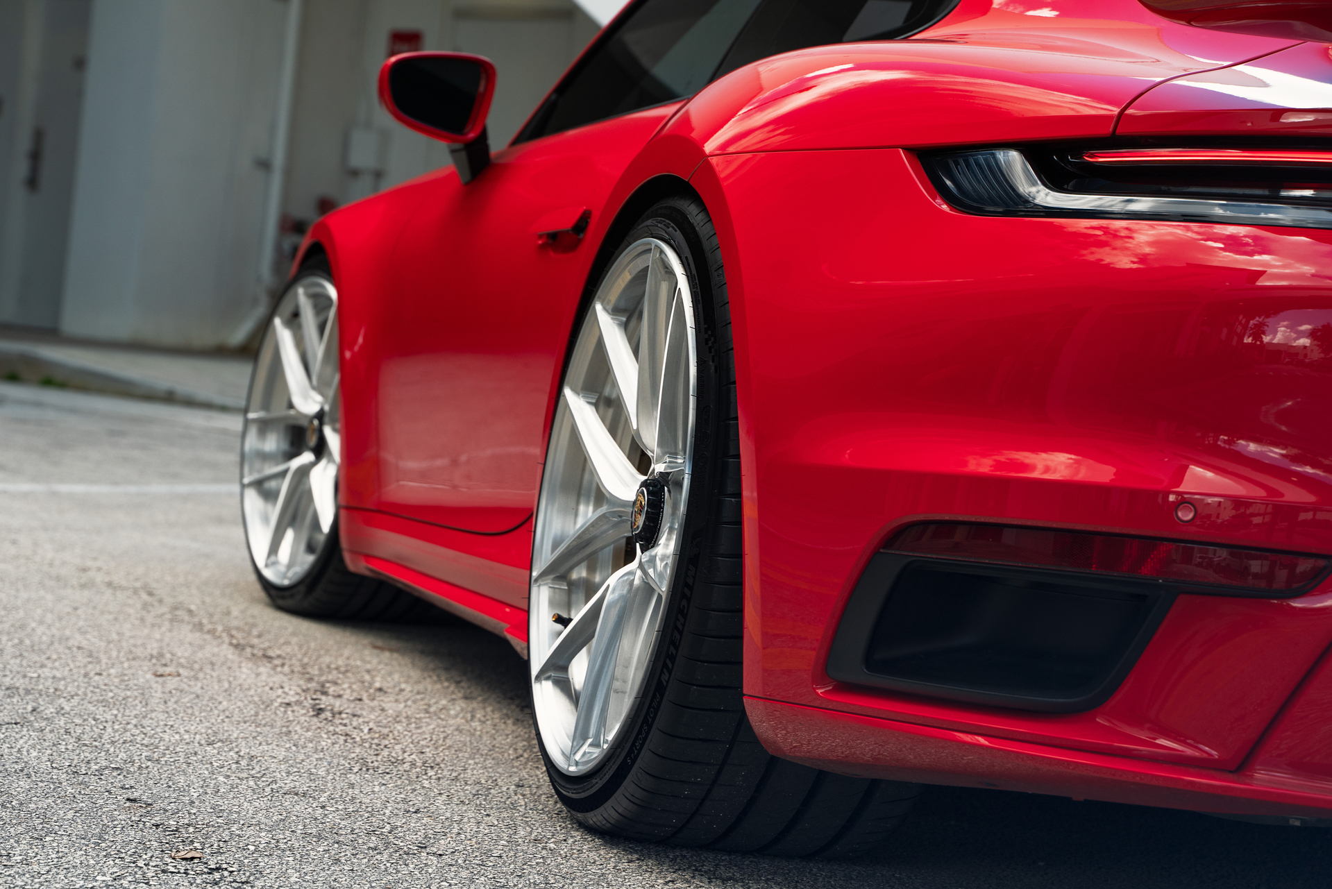 Porsche 992 Turbo S | Guards Red | on ANRKY XR-201 | Brushed Clear