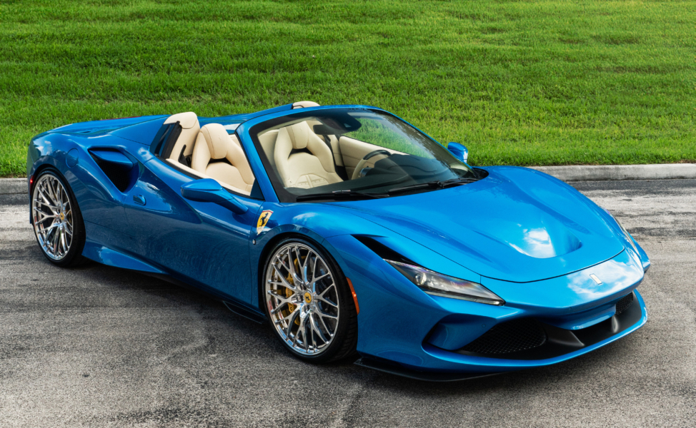 Ferrari F8 Corsa Blue on HRE 520 Polished