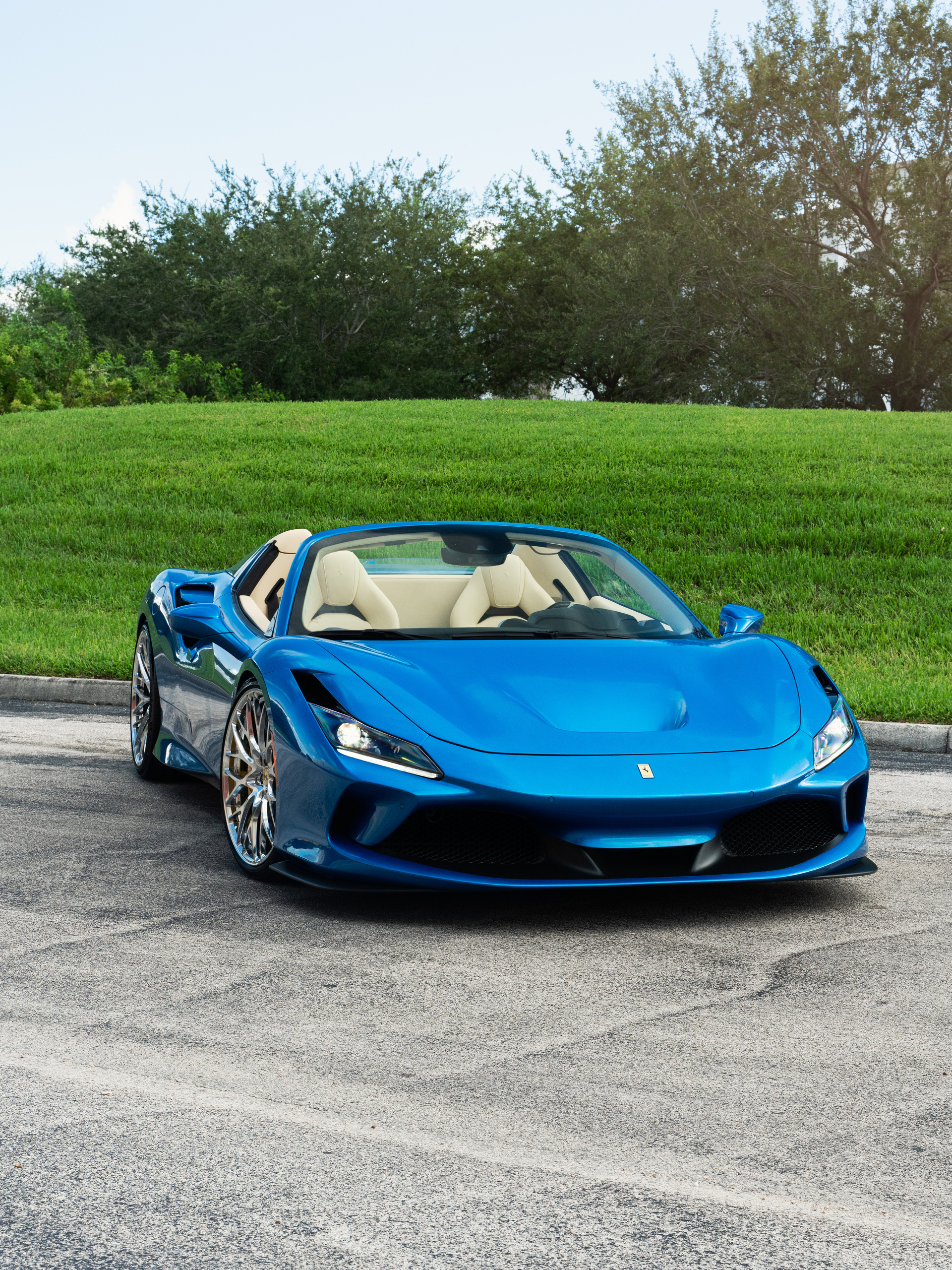 Ferrari F8 Corsa Blue on HRE 520 Polished