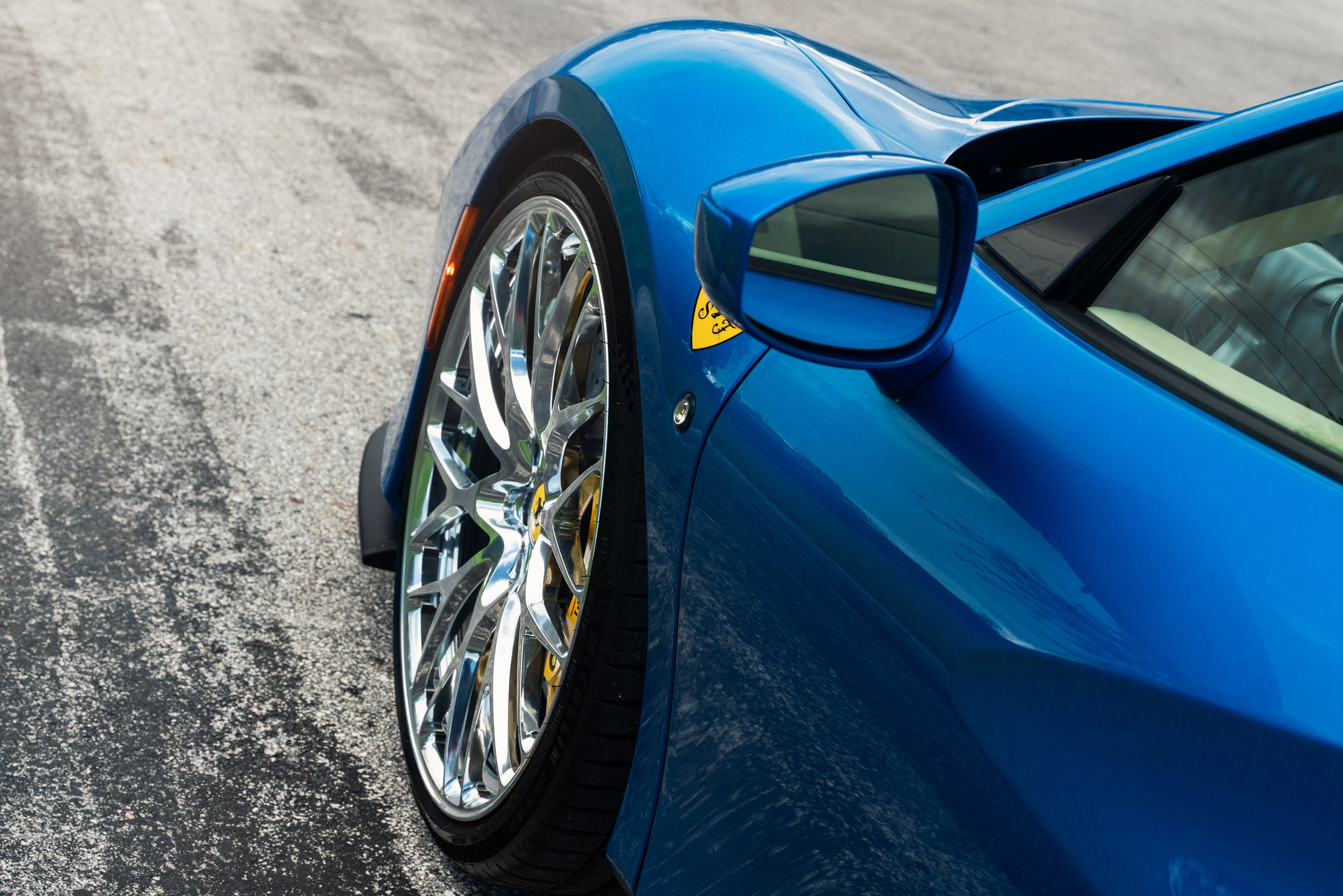Ferrari F8 Corsa Blue on HRE 520 Polished