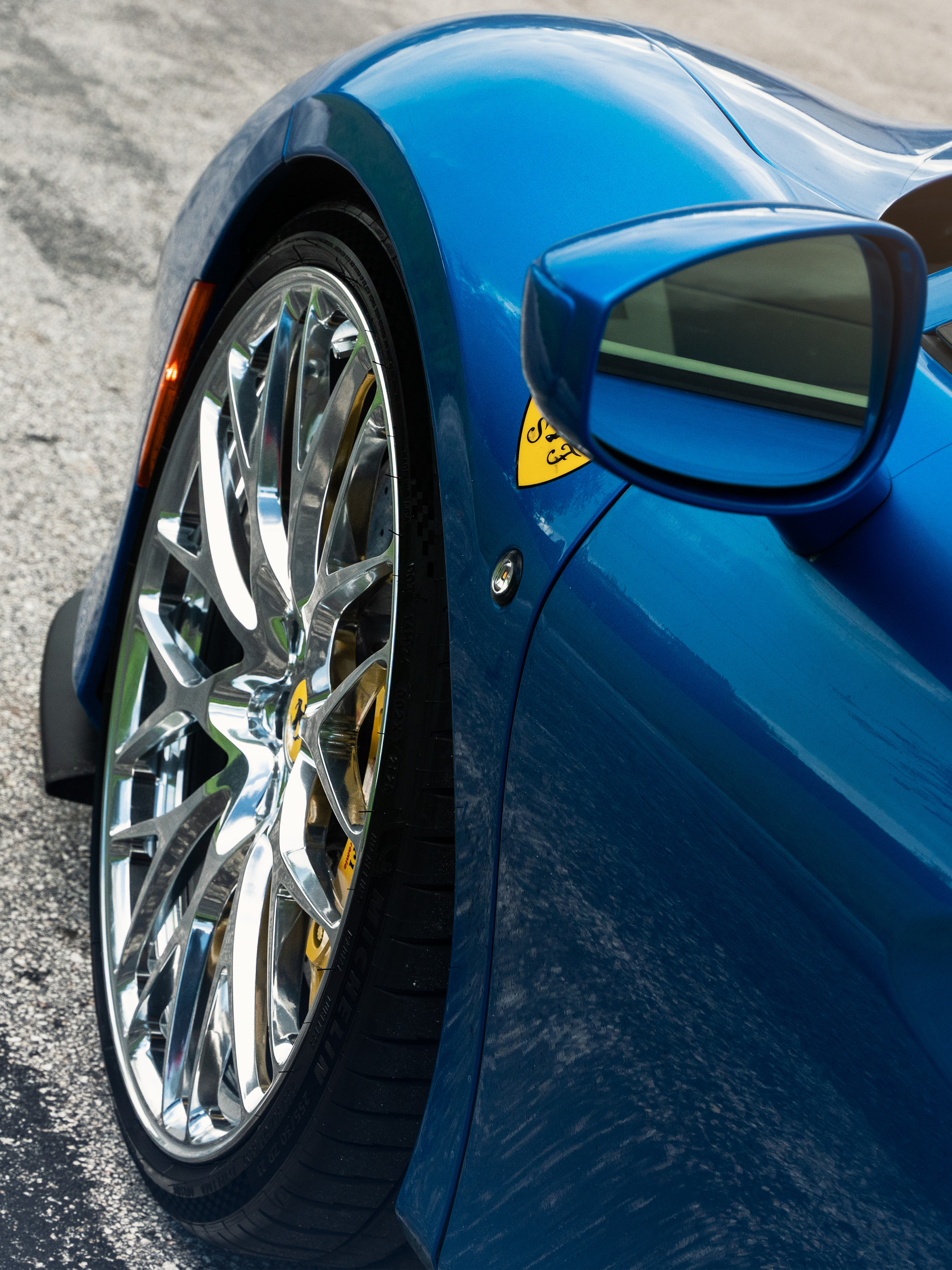 Ferrari F8 Corsa Blue on HRE 520 Polished