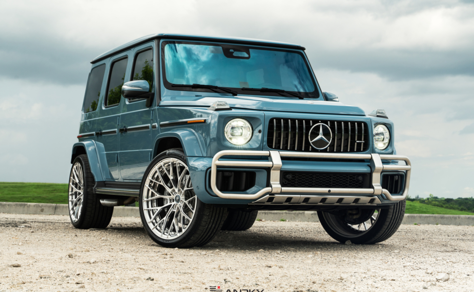 Mercedes Benz G63 AMG | China Blue | on ANRKY AN20 | Brushed Face + Mirror Polished Windows