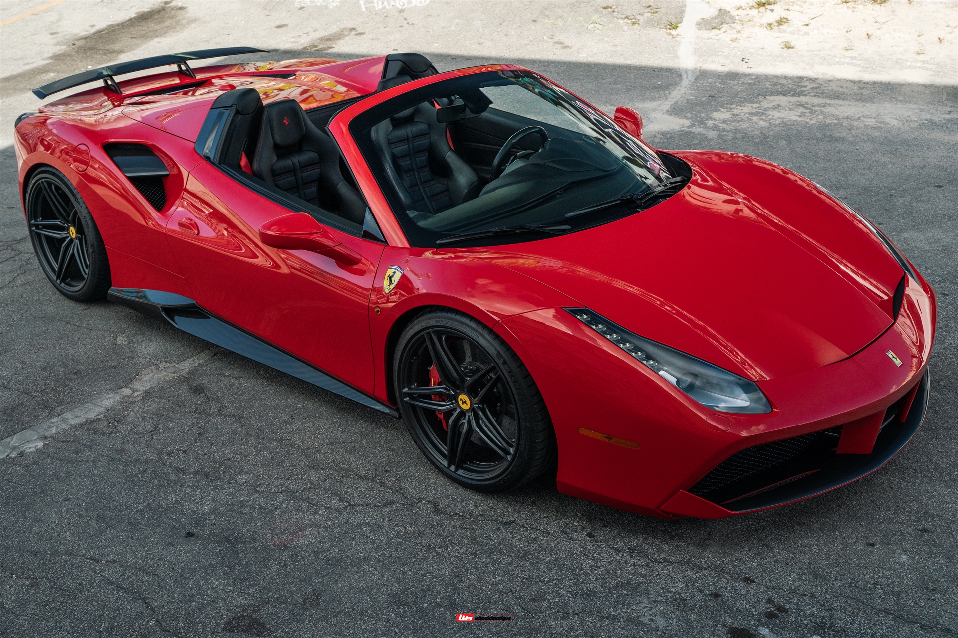 Ferrari 488 Spider | Rosso Corza | on HRE P107SC | Satin Black