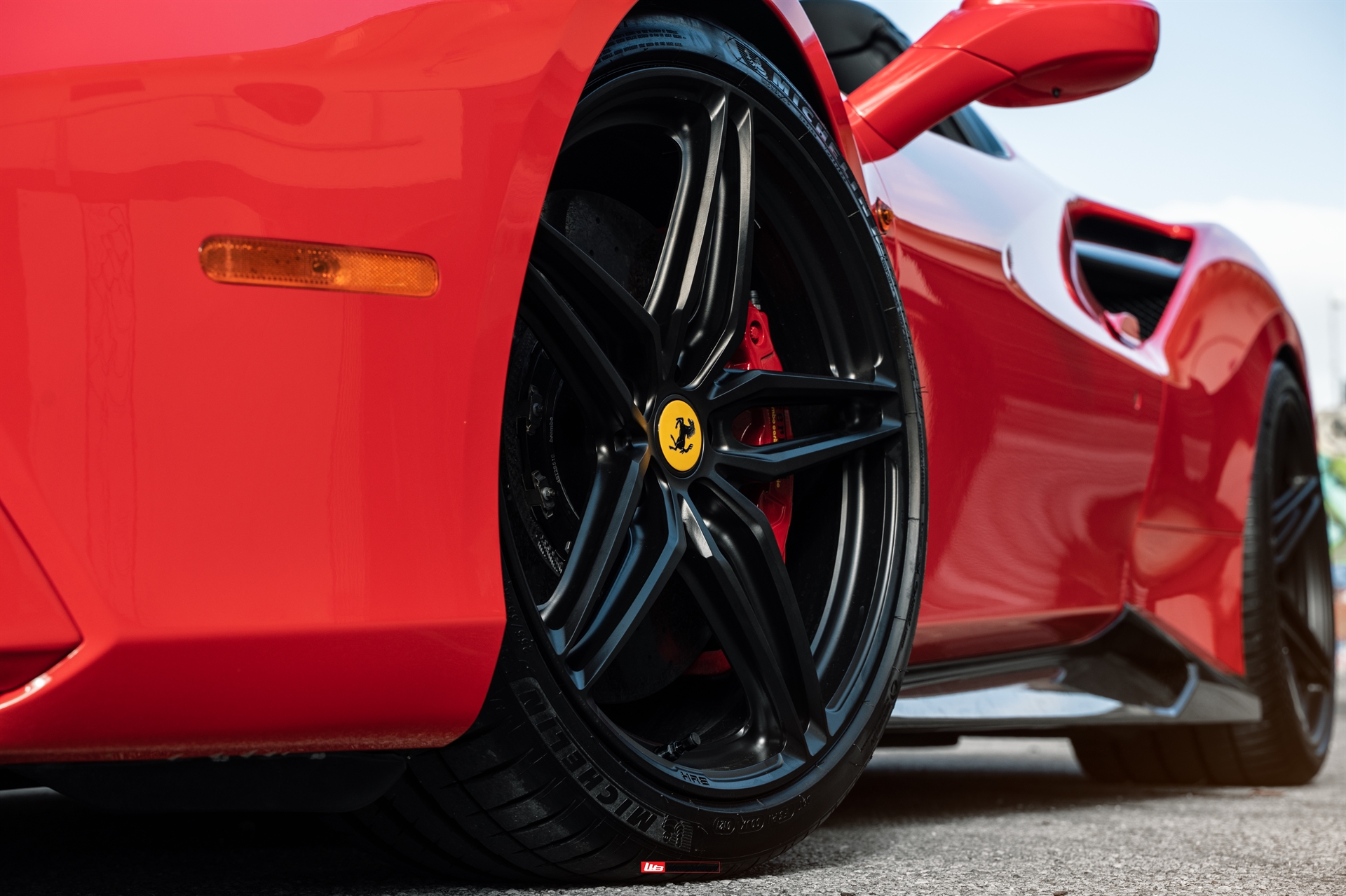 Ferrari 488 Spider | Rosso Corza | on HRE P107SC | Satin Black