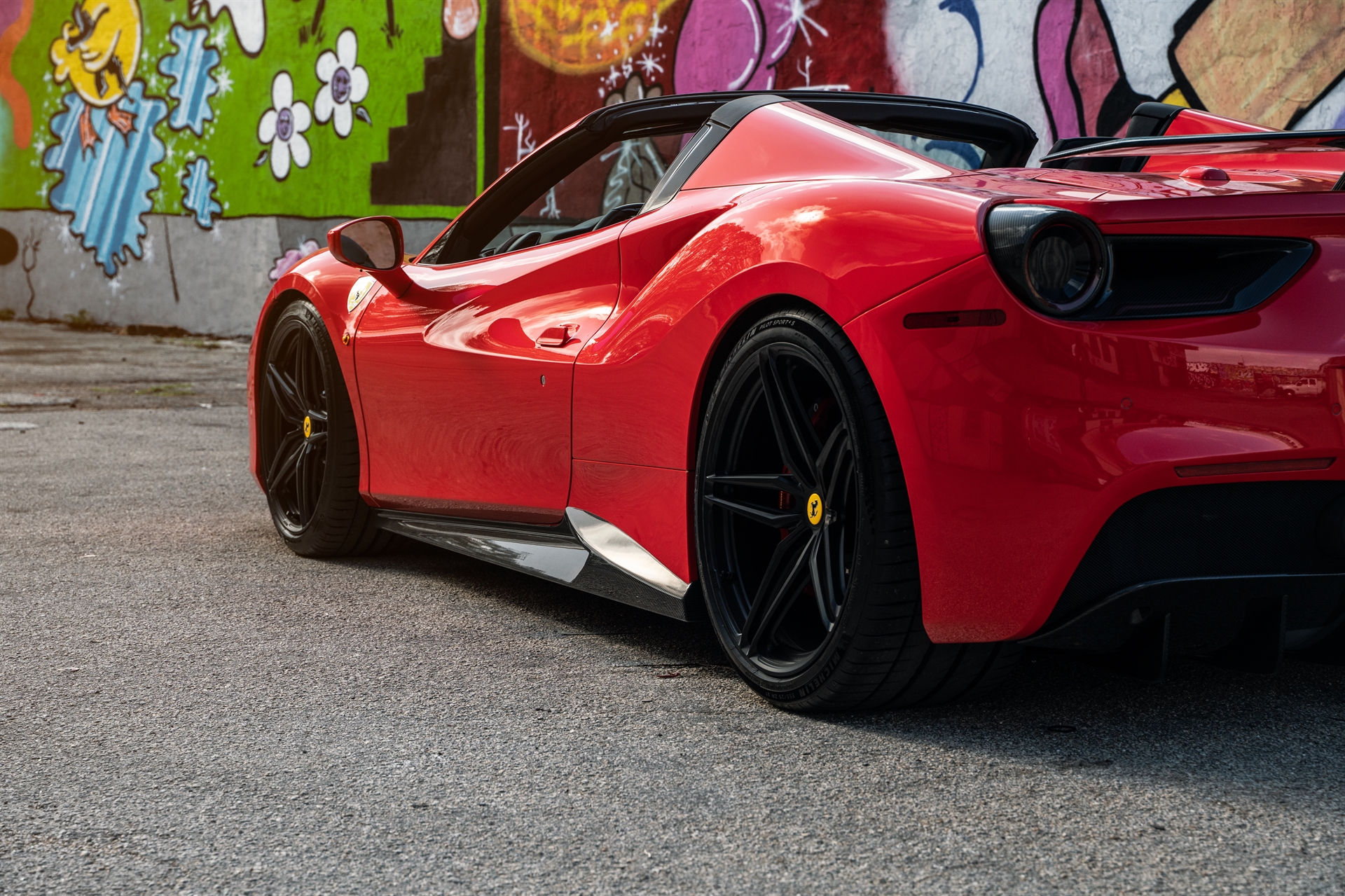 Ferrari 488 Spider | Rosso Corza | on HRE P107SC | Satin Black