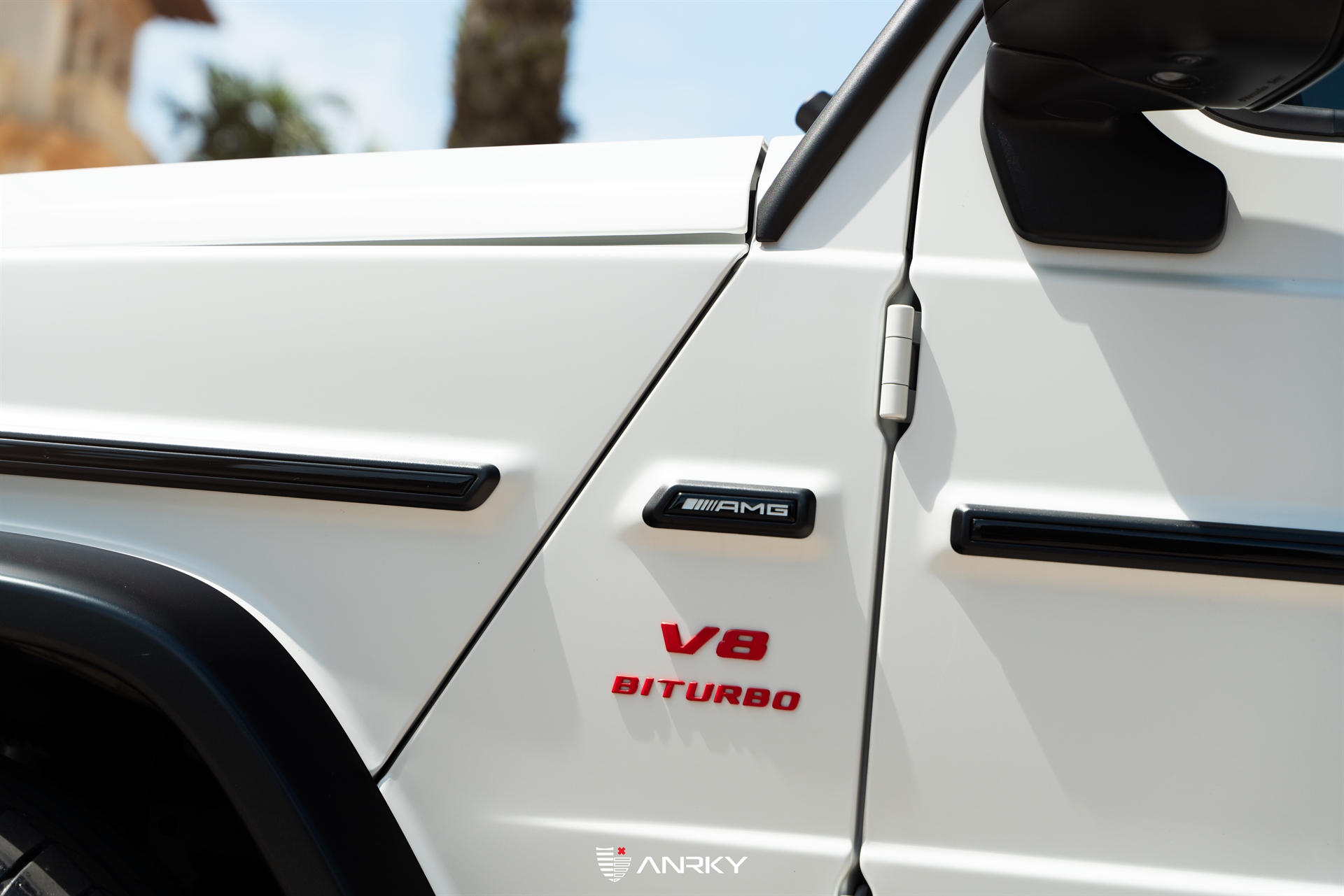 Mercedes Benz AMG G63 | Polar White | on ANRKY AN20 | Two Tone: Brushed Face + Gloss Black Window