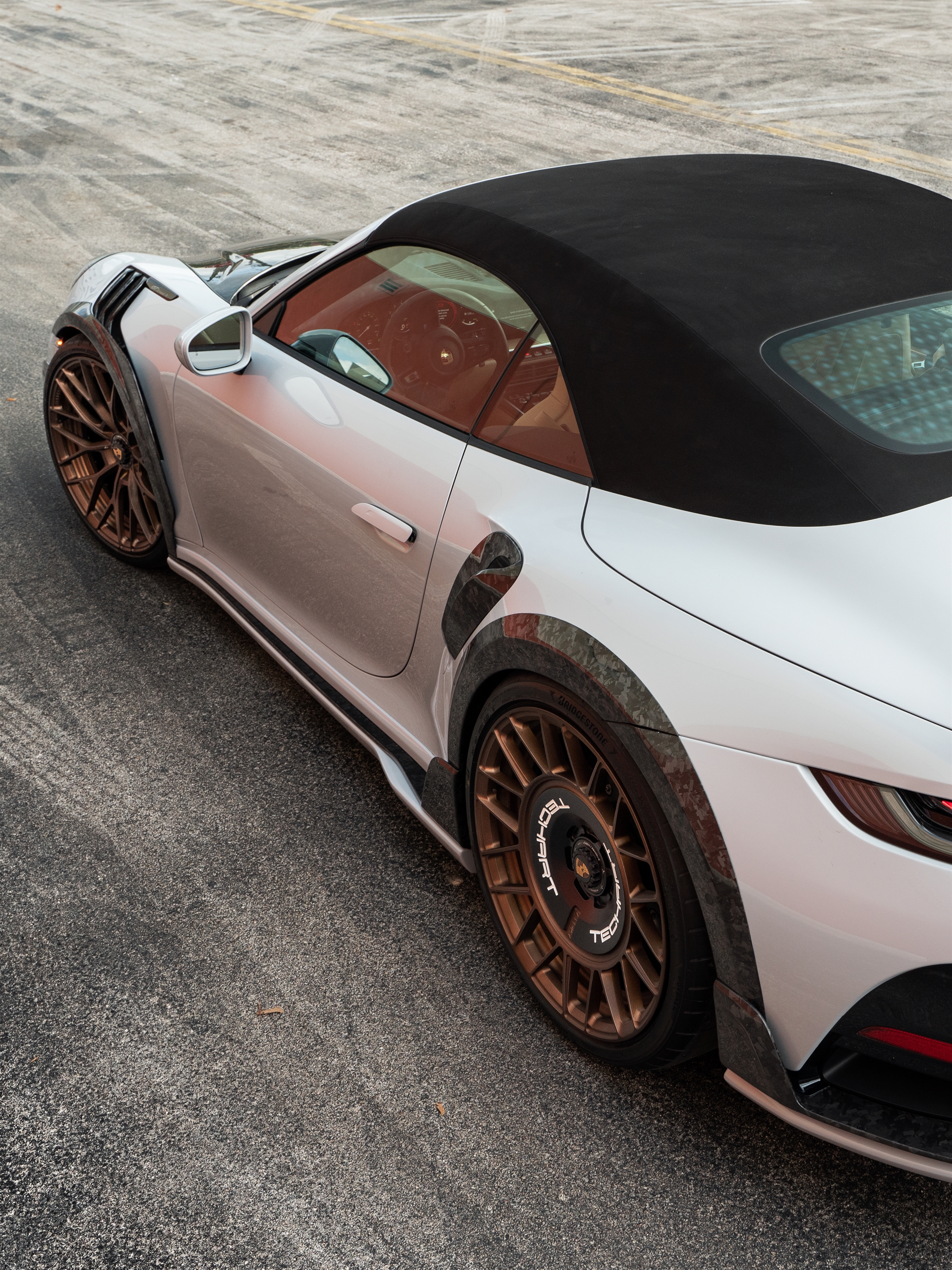 TECHART 992 Turbo S | GT-Street R America 1 of 10 | on ANRKY AN20 + AN20 Aerosport TECHART Wheels | Carrera White/ Satin Brushed Bronze