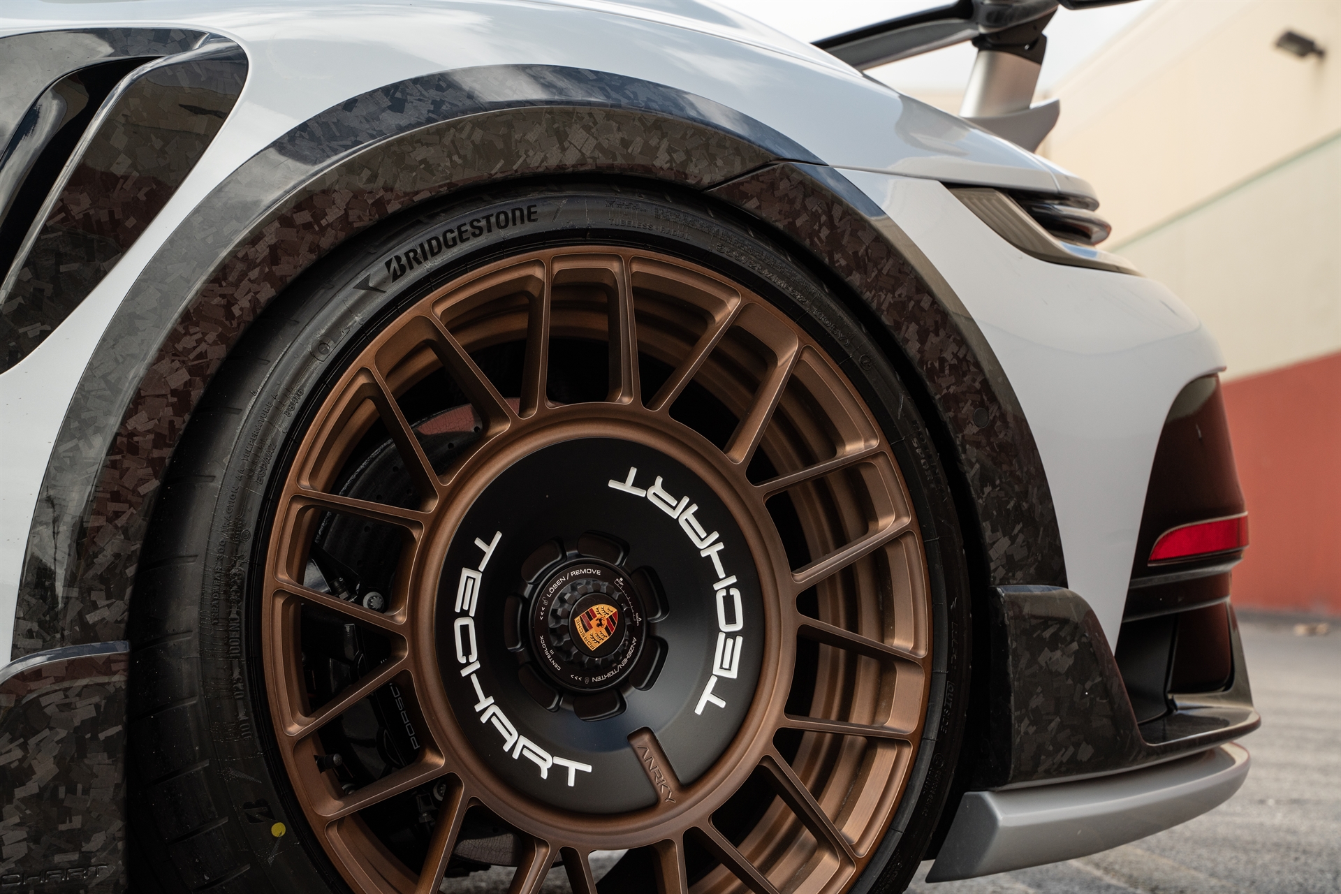 TECHART 992 Turbo S | GT-Street R America 1 of 10 | on ANRKY AN20 + AN20 Aerosport TECHART Wheels | Carrera White/ Satin Brushed Bronze