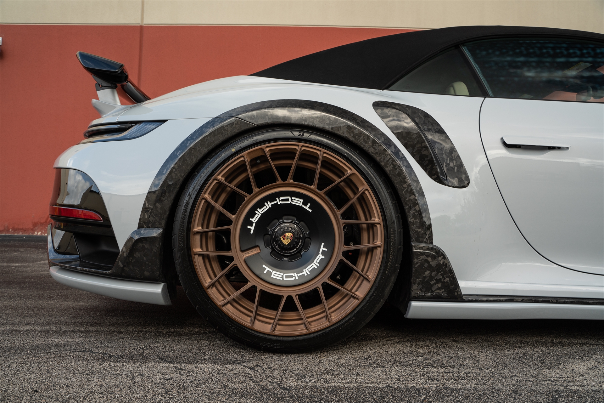 TECHART 992 Turbo S | GT-Street R America 1 of 10 | on ANRKY AN20 + AN20 Aerosport TECHART Wheels | Carrera White/ Satin Brushed Bronze