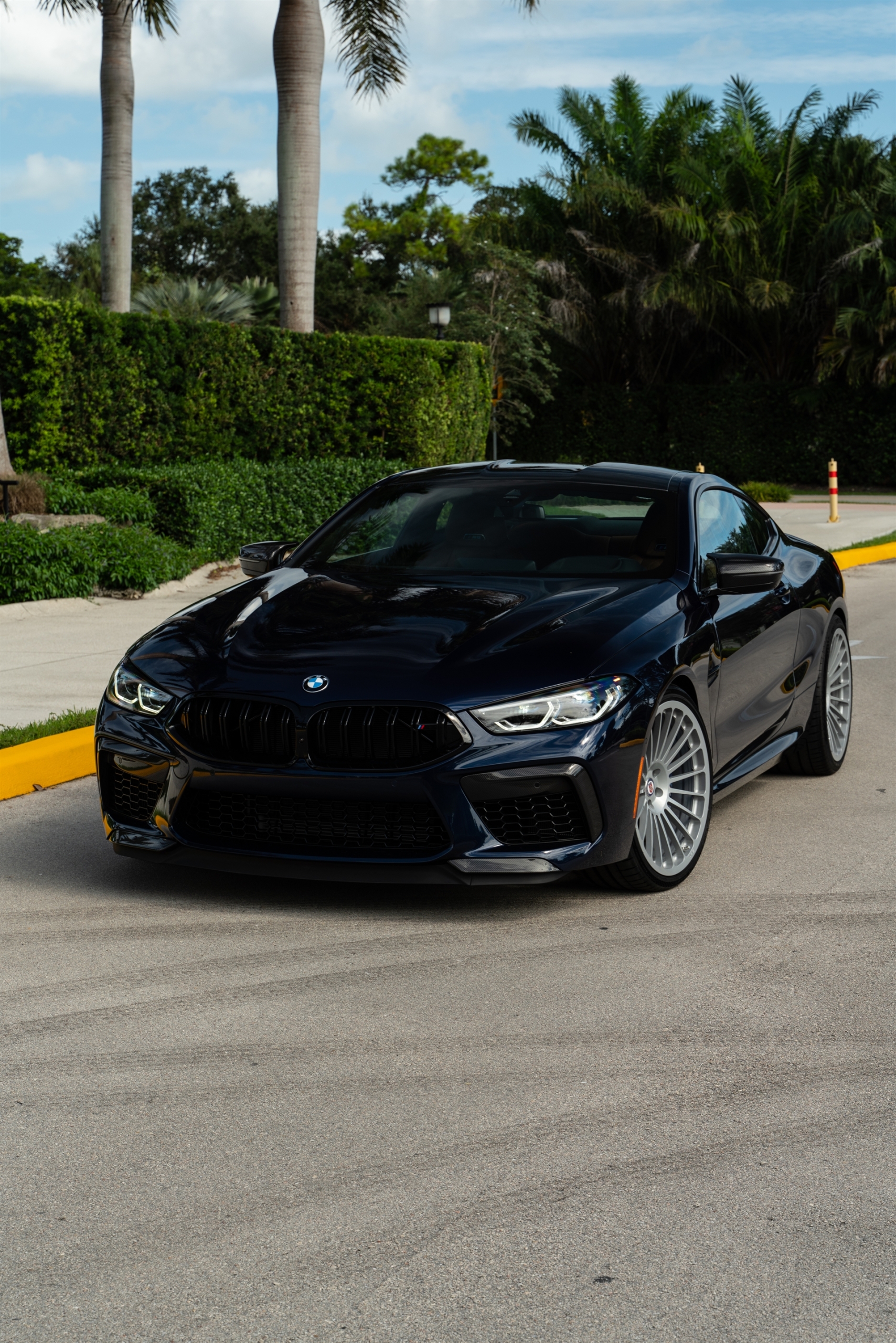 BMW M8 | Midnight Blue | on HRE 309M | Gloss Silver