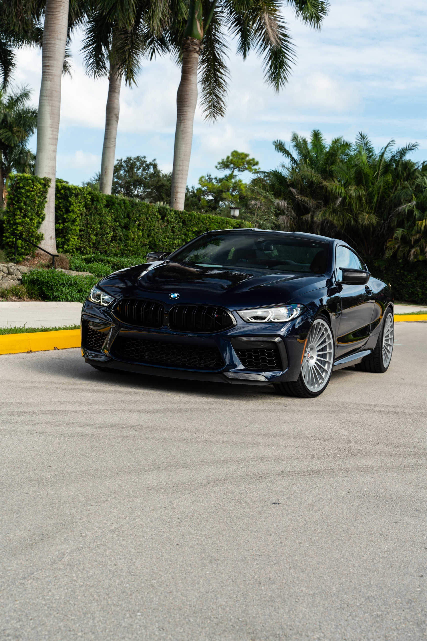 BMW M8 | Midnight Blue | on HRE 309M | Gloss Silver