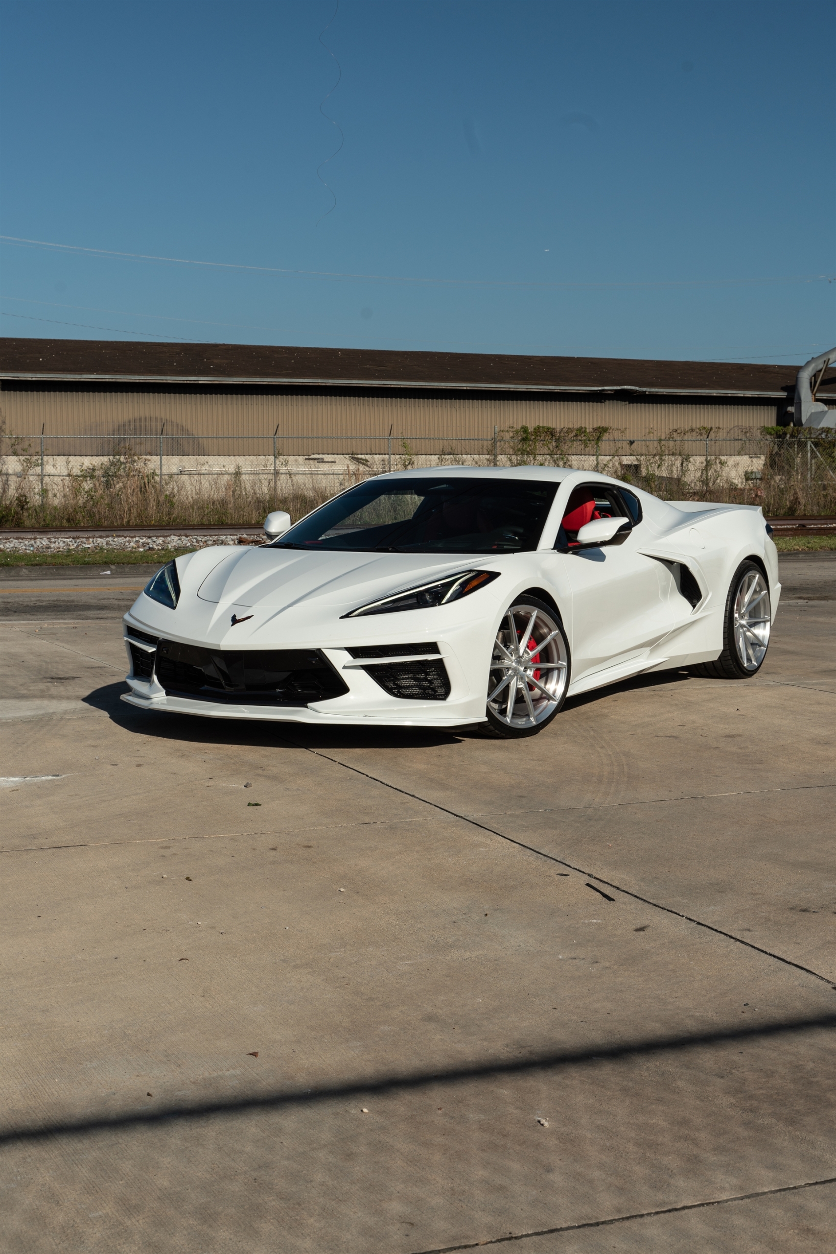 Chevrolet Corvette C8 | Artic Wight | on ANRKY AN12 | Brushed Clear