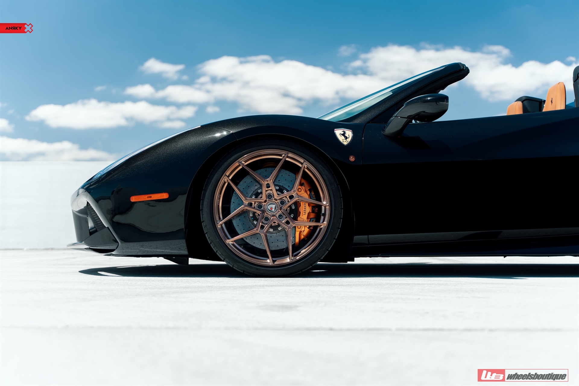Ferrari 488 Spider | Nero | on ANRKY S1-X4 | Polished Bronze