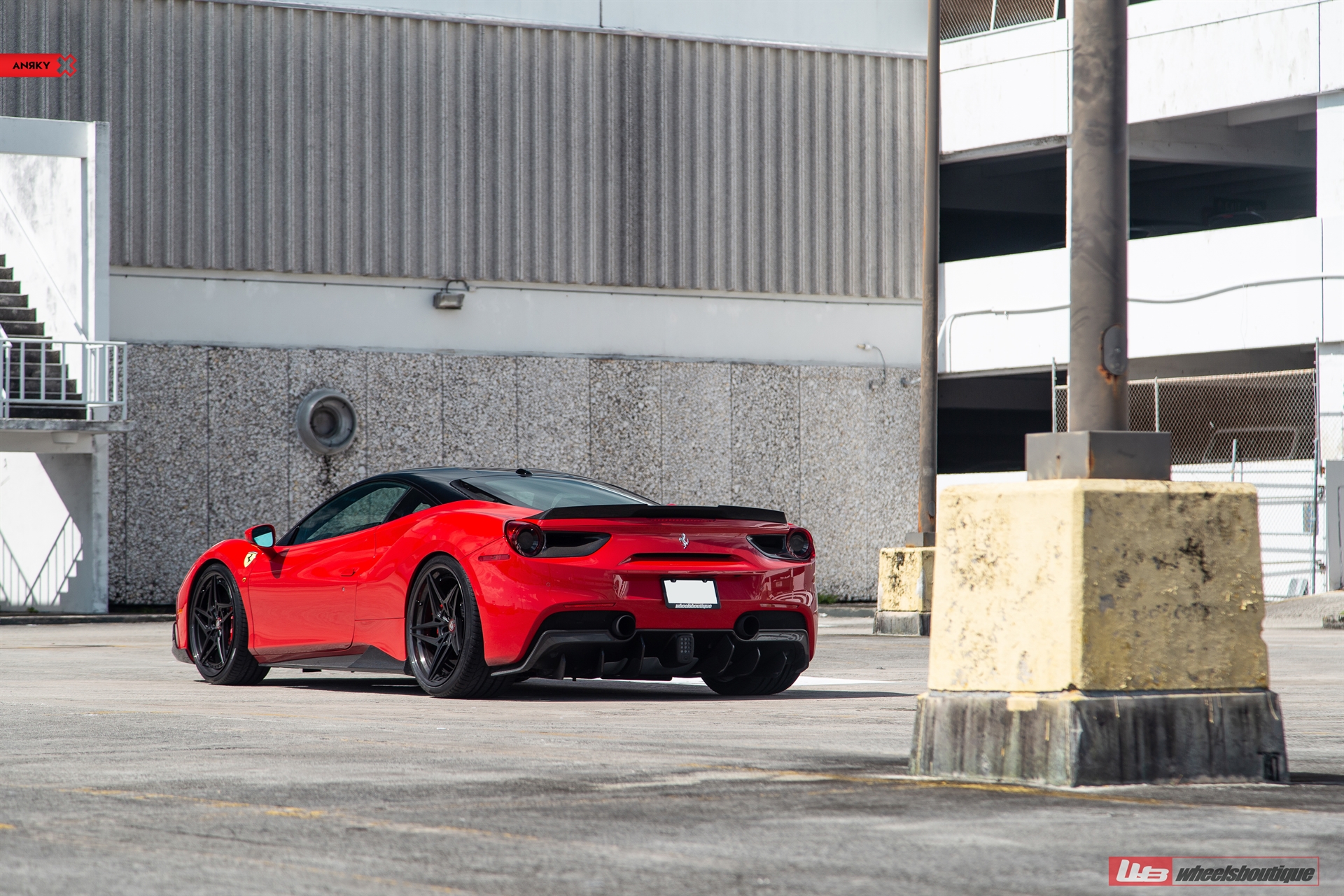 FERRARI 488 GTB | Rosso Corsa | on ANRKY S3-X3 | Satin Black