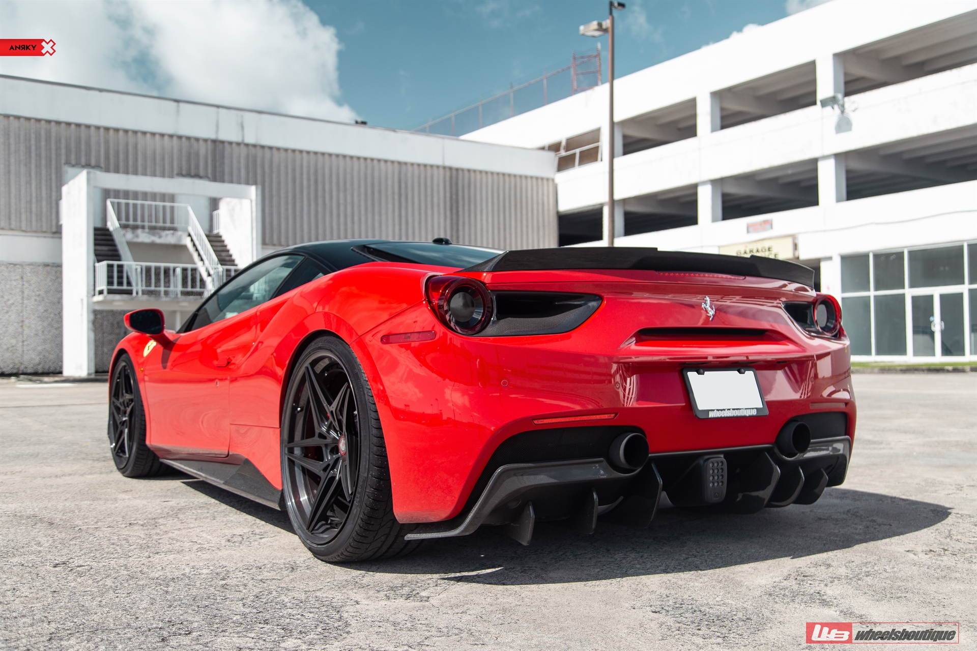 FERRARI 488 GTB | Rosso Corsa | on ANRKY S3-X3 | Satin Black