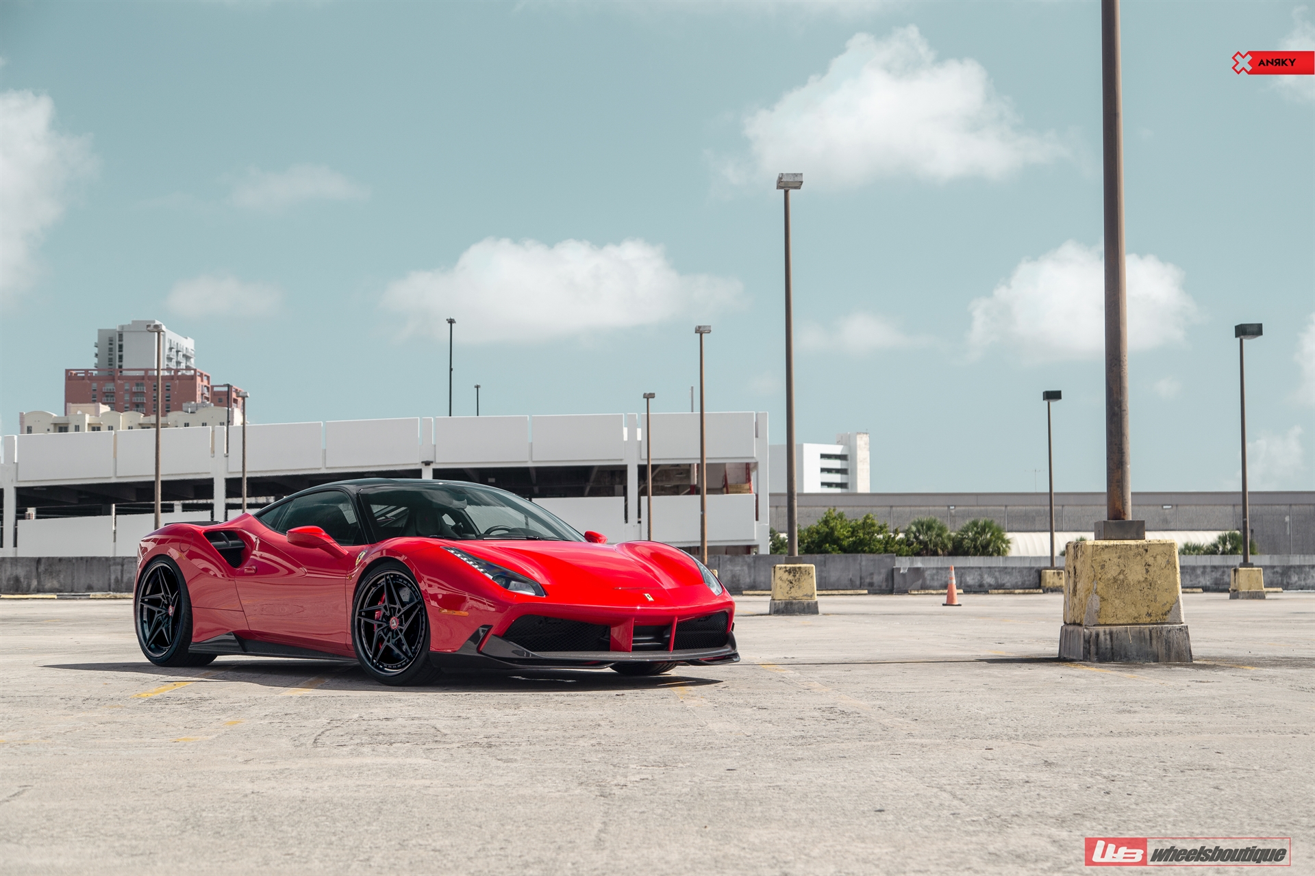 FERRARI 488 GTB | Rosso Corsa | on ANRKY S3-X3 | Satin Black
