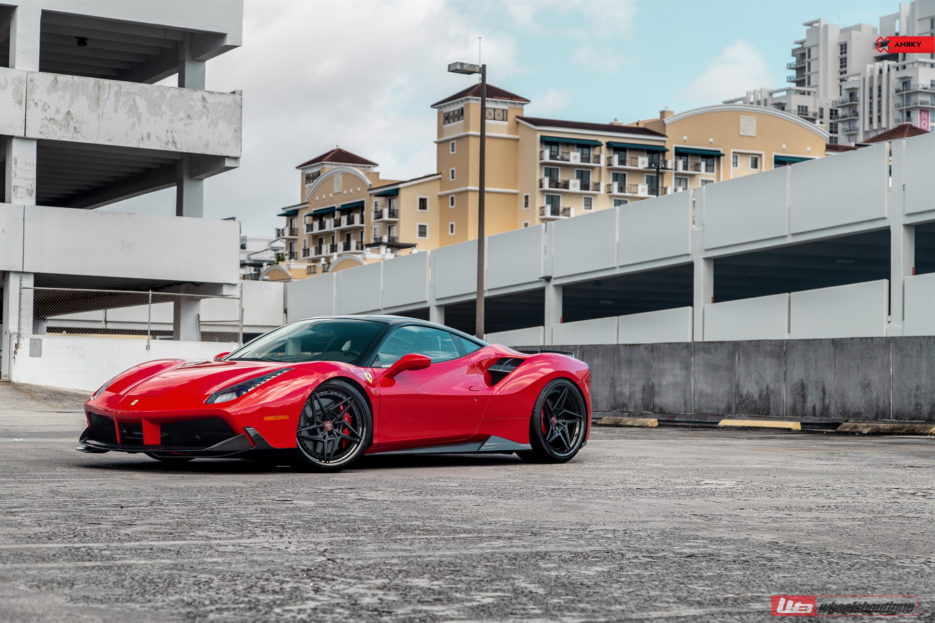FERRARI 488 GTB | Rosso Corsa | on ANRKY S3-X3 | Satin Black