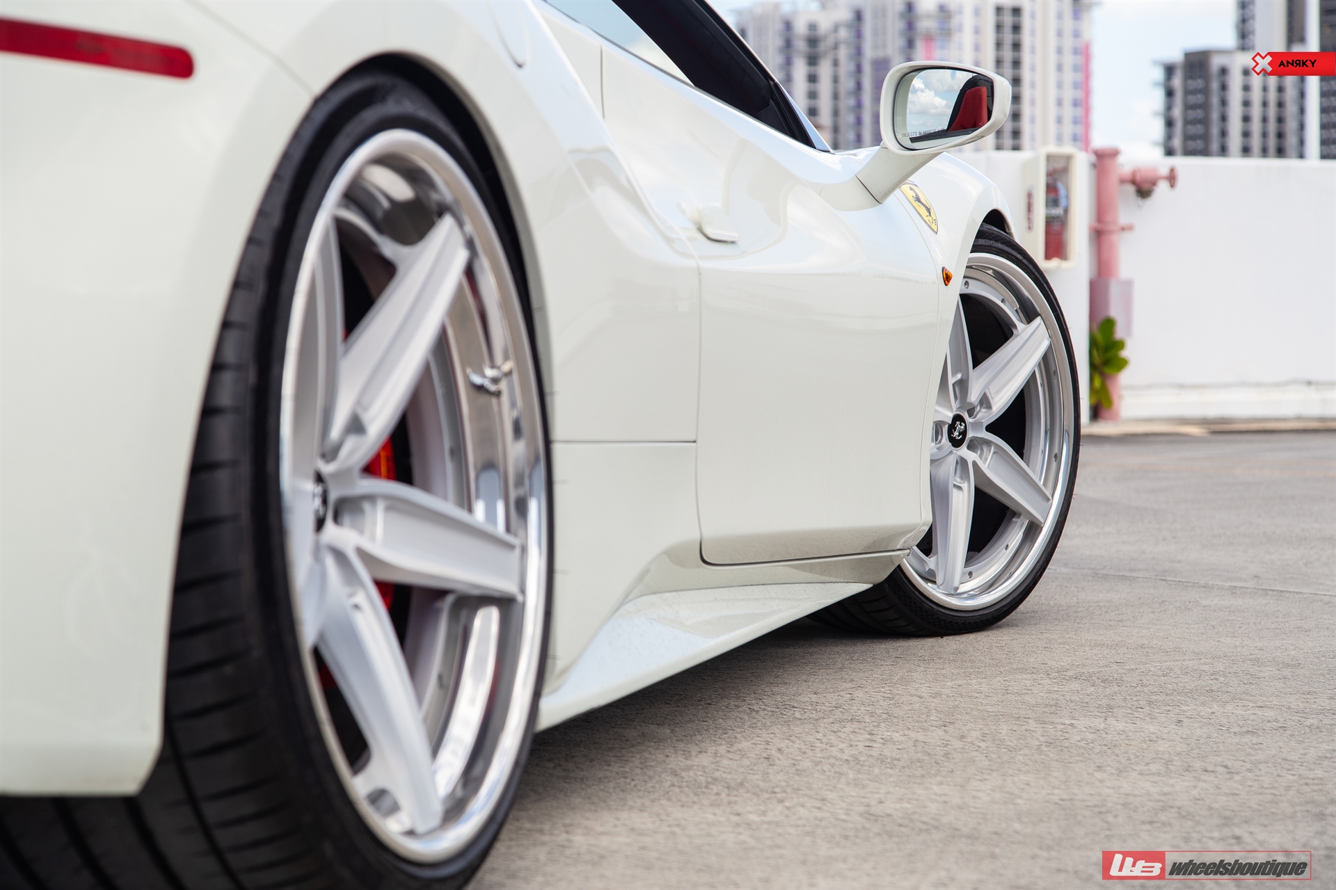 Ferrari 488 Spider | Bianco Avus | on ANRKY AN35 | Brushed Clear