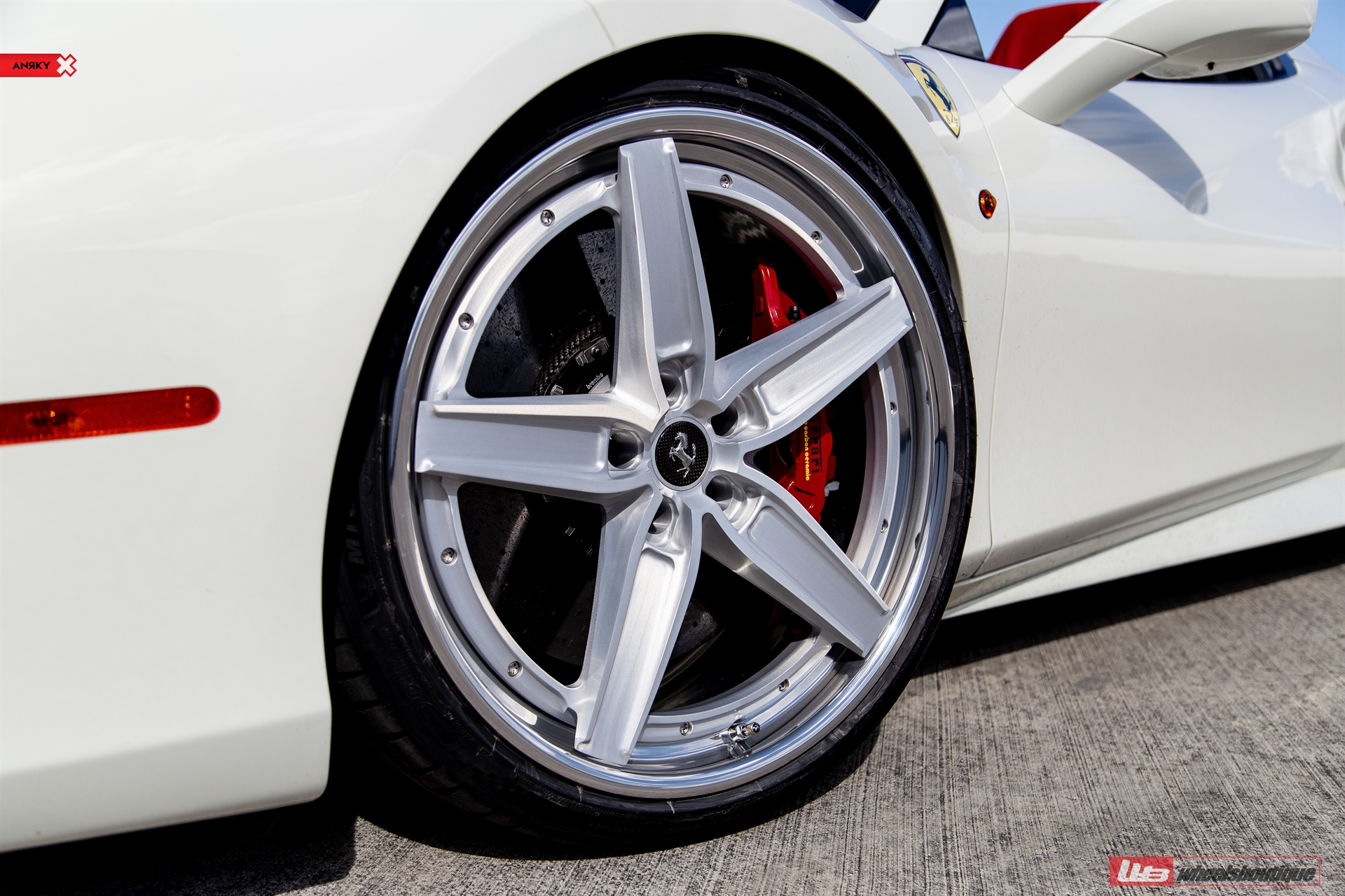Ferrari 488 Spider | Bianco Avus | on ANRKY AN35 | Brushed Clear