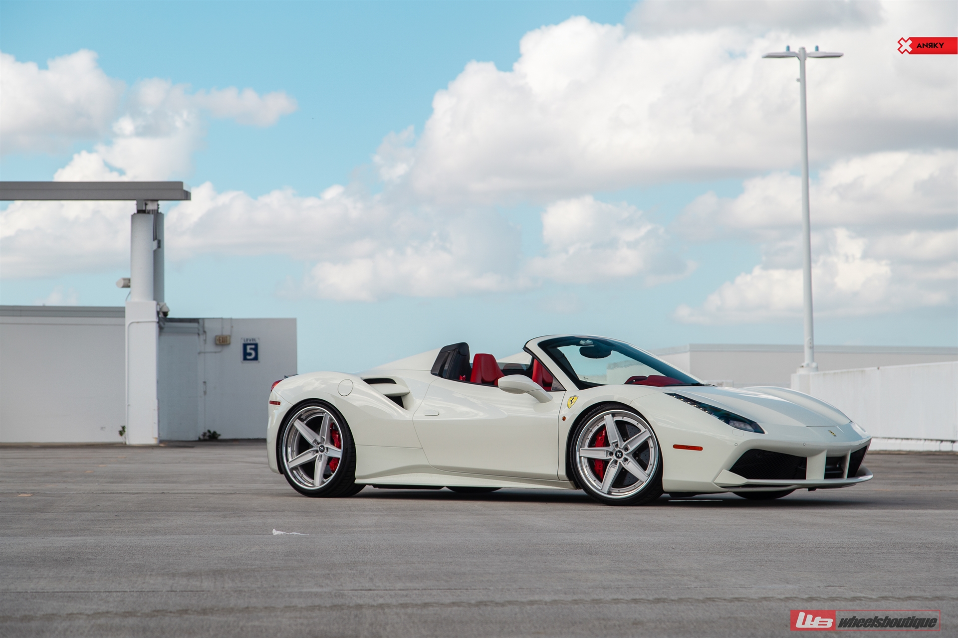 Ferrari 488 Spider | Bianco Avus | on ANRKY AN35 | Brushed Clear