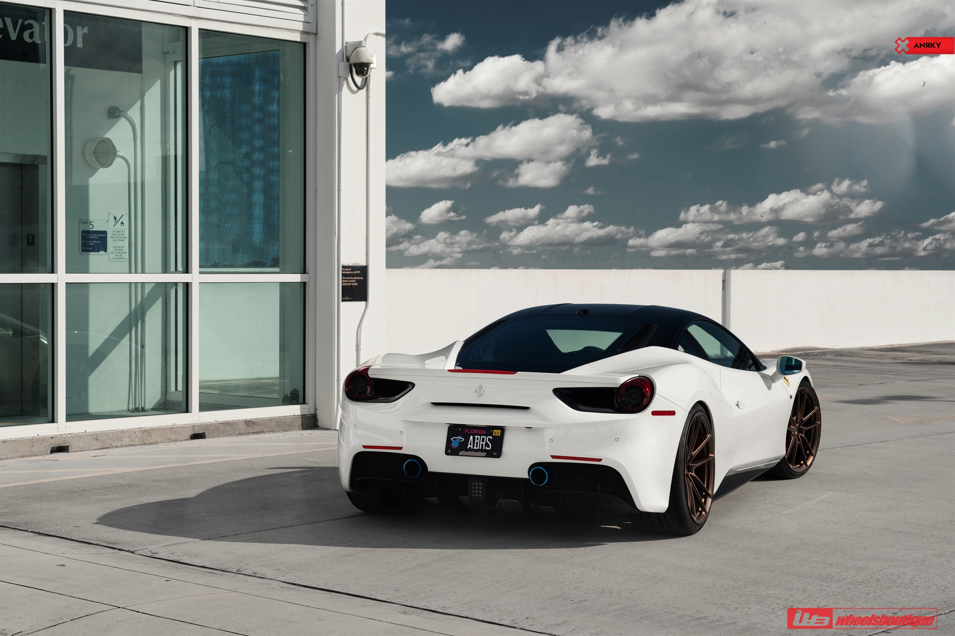 Ferrari 488 GTB | Bianco Avus | on ANRKY AN14 | Frozen Polished Bronze