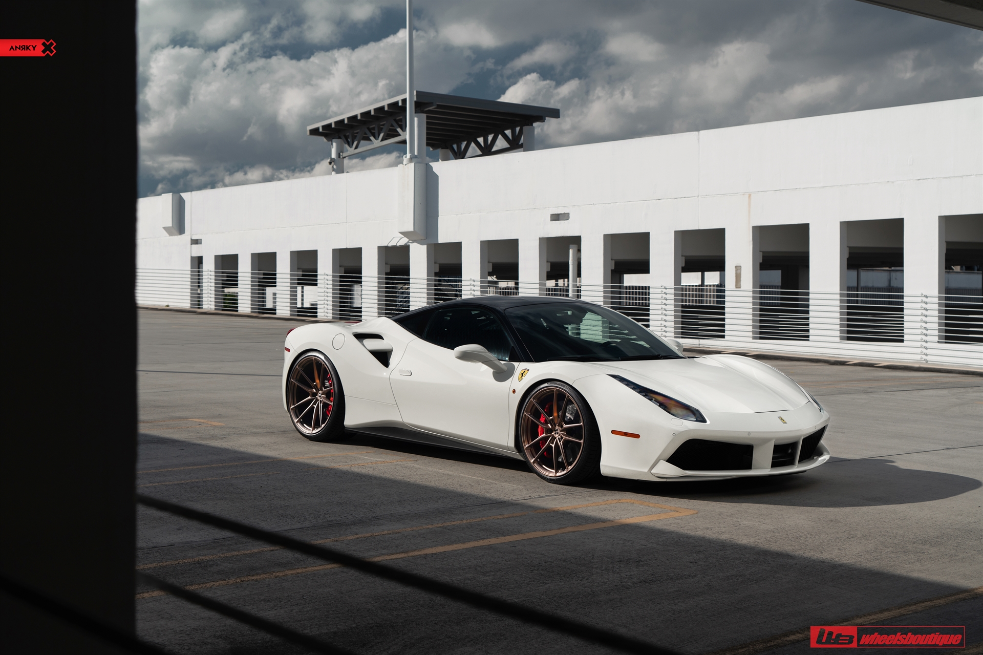 Ferrari 488 GTB | Bianco Avus | on ANRKY AN14 | Frozen Polished Bronze