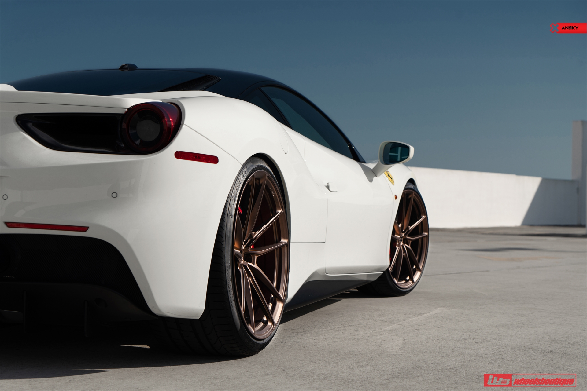 Ferrari 488 GTB | Bianco Avus | on ANRKY AN14 | Frozen Polished Bronze