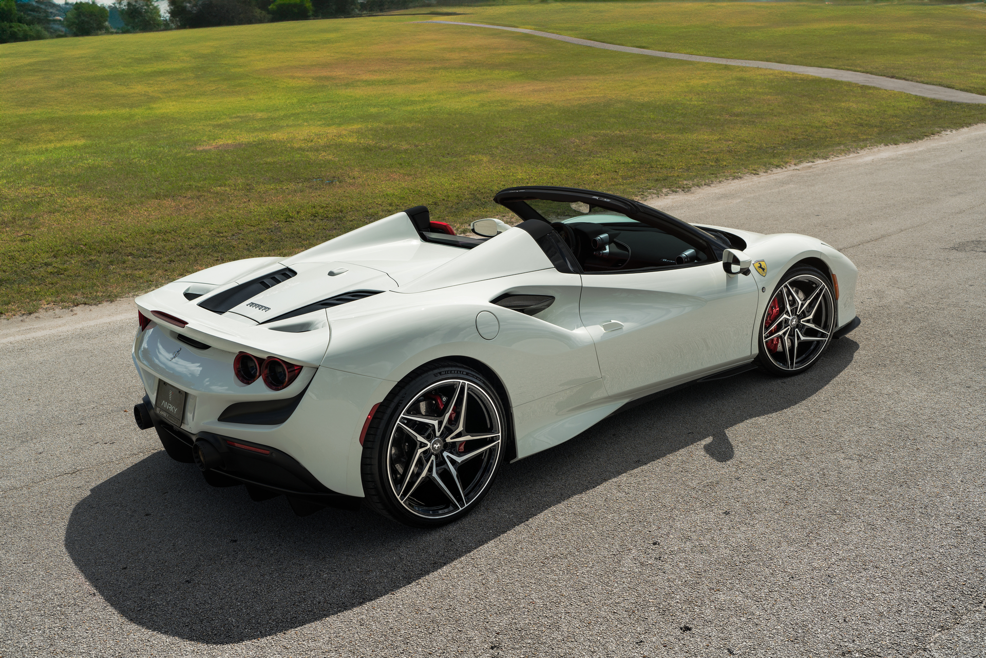 Ferrari F8 Spider | Bianco Avus | ANRKY S3-X1 | Two-Tone: Brushed Clear Face + Gloss Black Windows