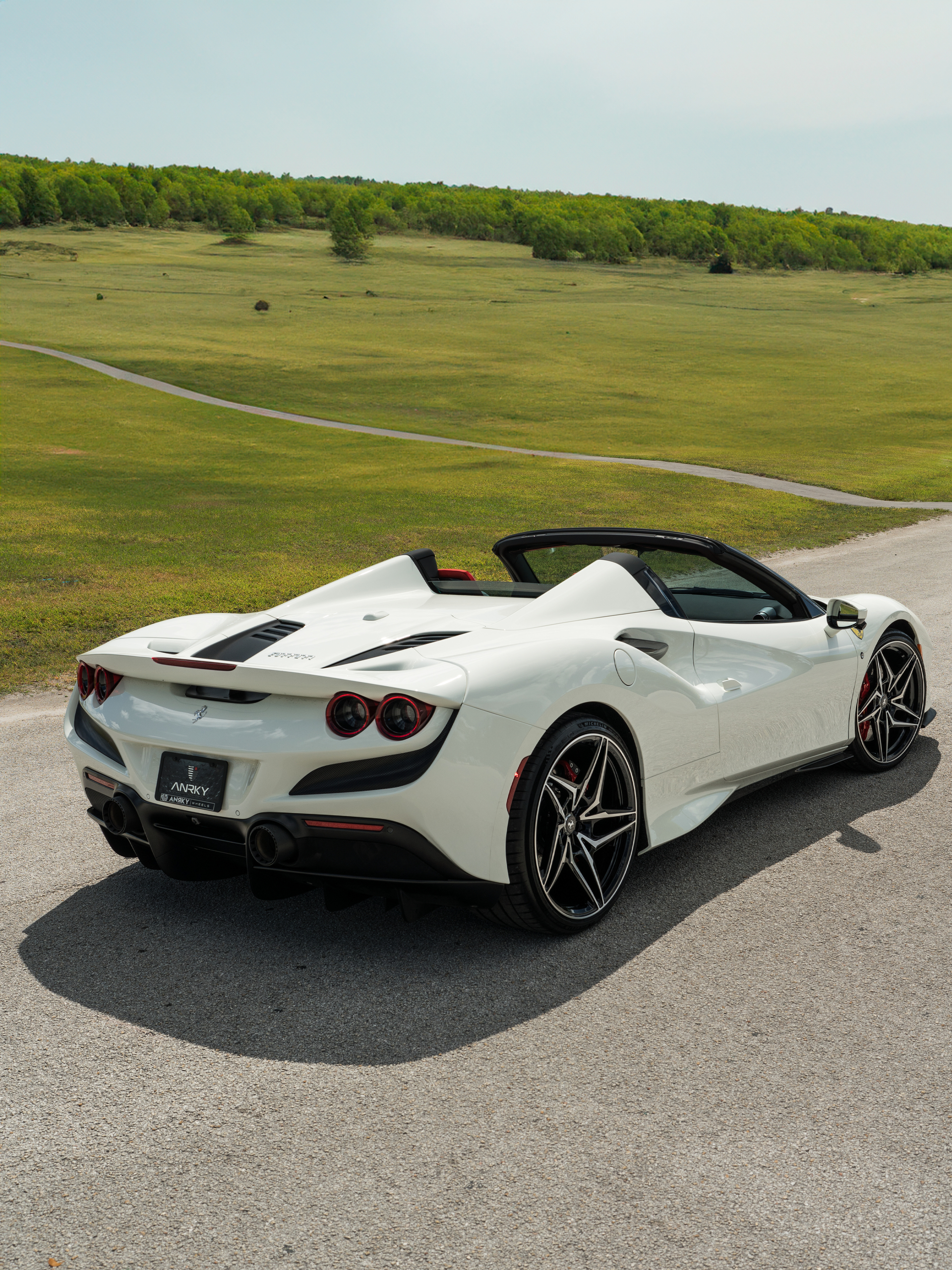 Ferrari F8 Spider | Bianco Avus | ANRKY S3-X1 | Two-Tone: Brushed Clear Face + Gloss Black Windows