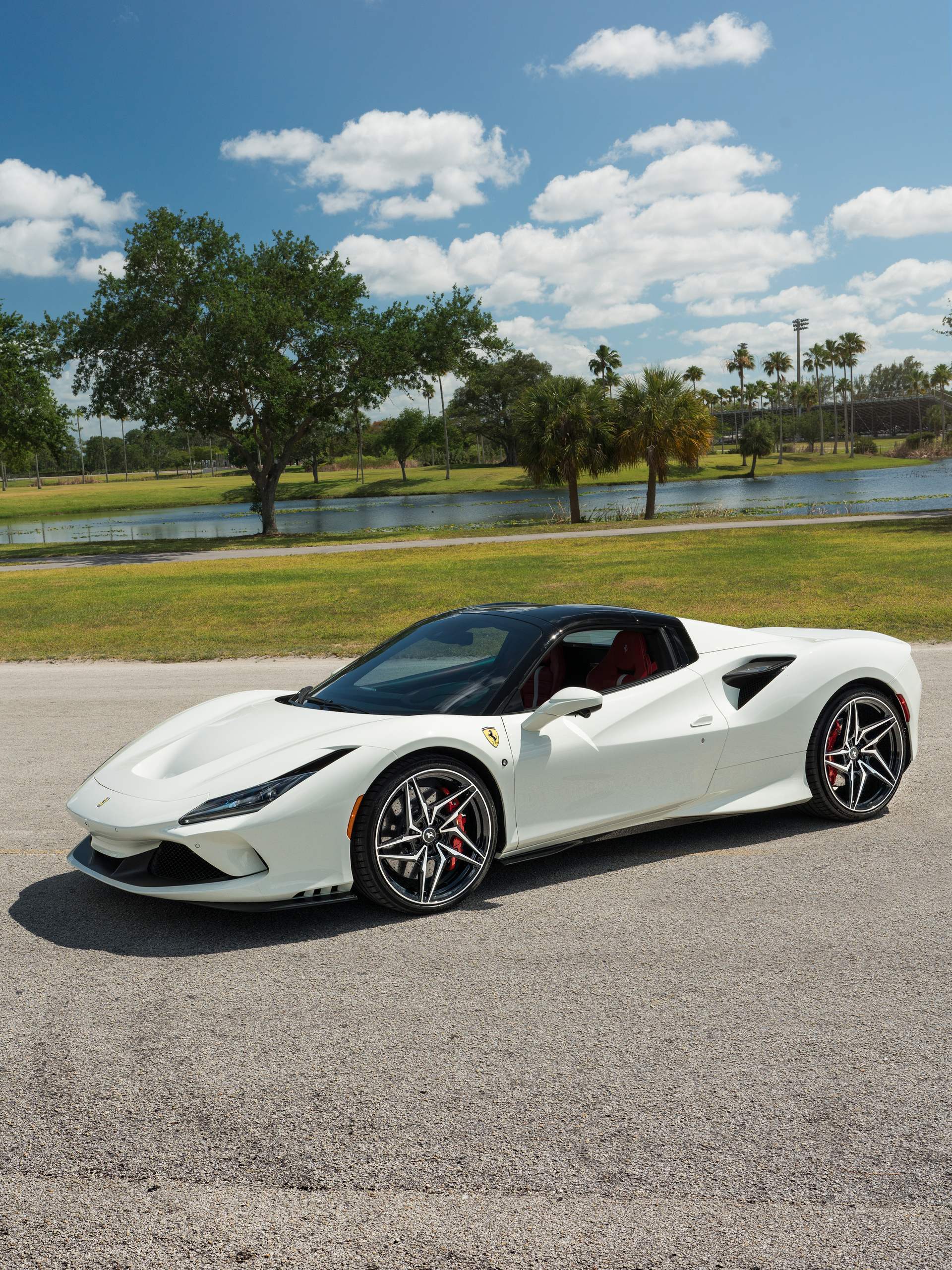 Ferrari F8 Spider | Bianco Avus | ANRKY S3-X1 | Two-Tone: Brushed Clear Face + Gloss Black Windows