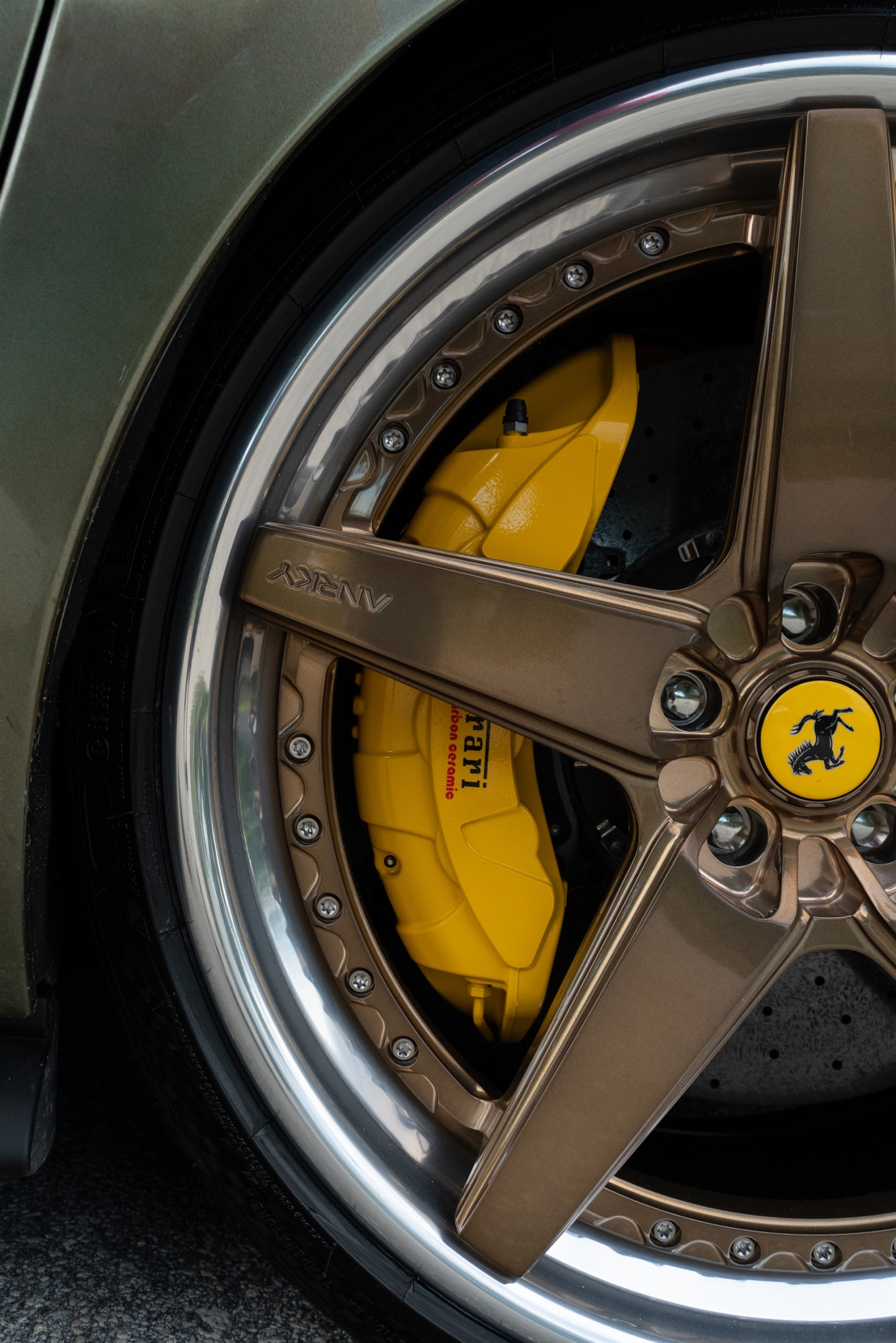 Ferrari 296 GTB | Verde Mansoni | on ANRKY RS5.3 | Mirror Polished Champagne