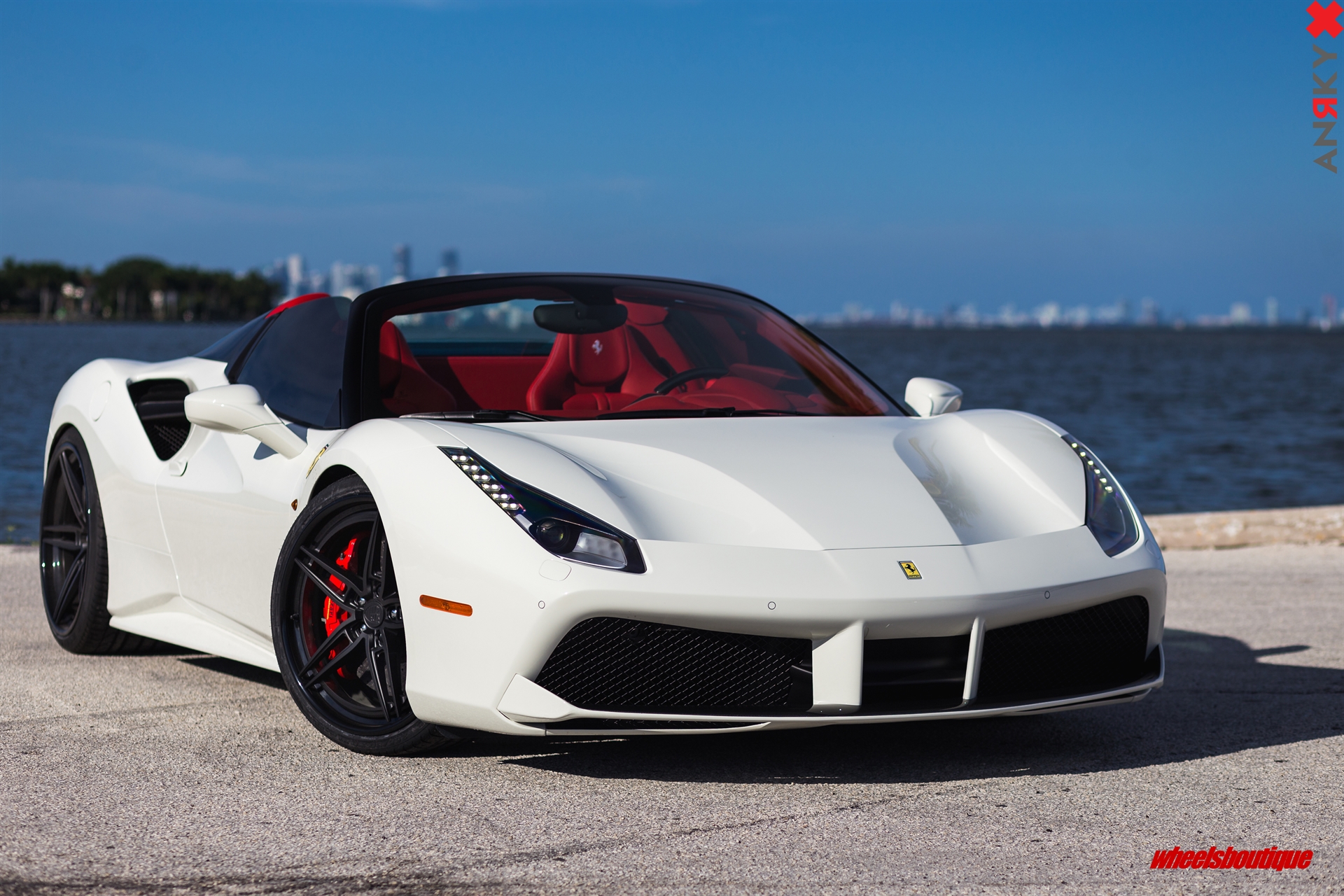 Ferrari 488 Spider | Bianco Avus | on ANRKY AN37 | Satin Black