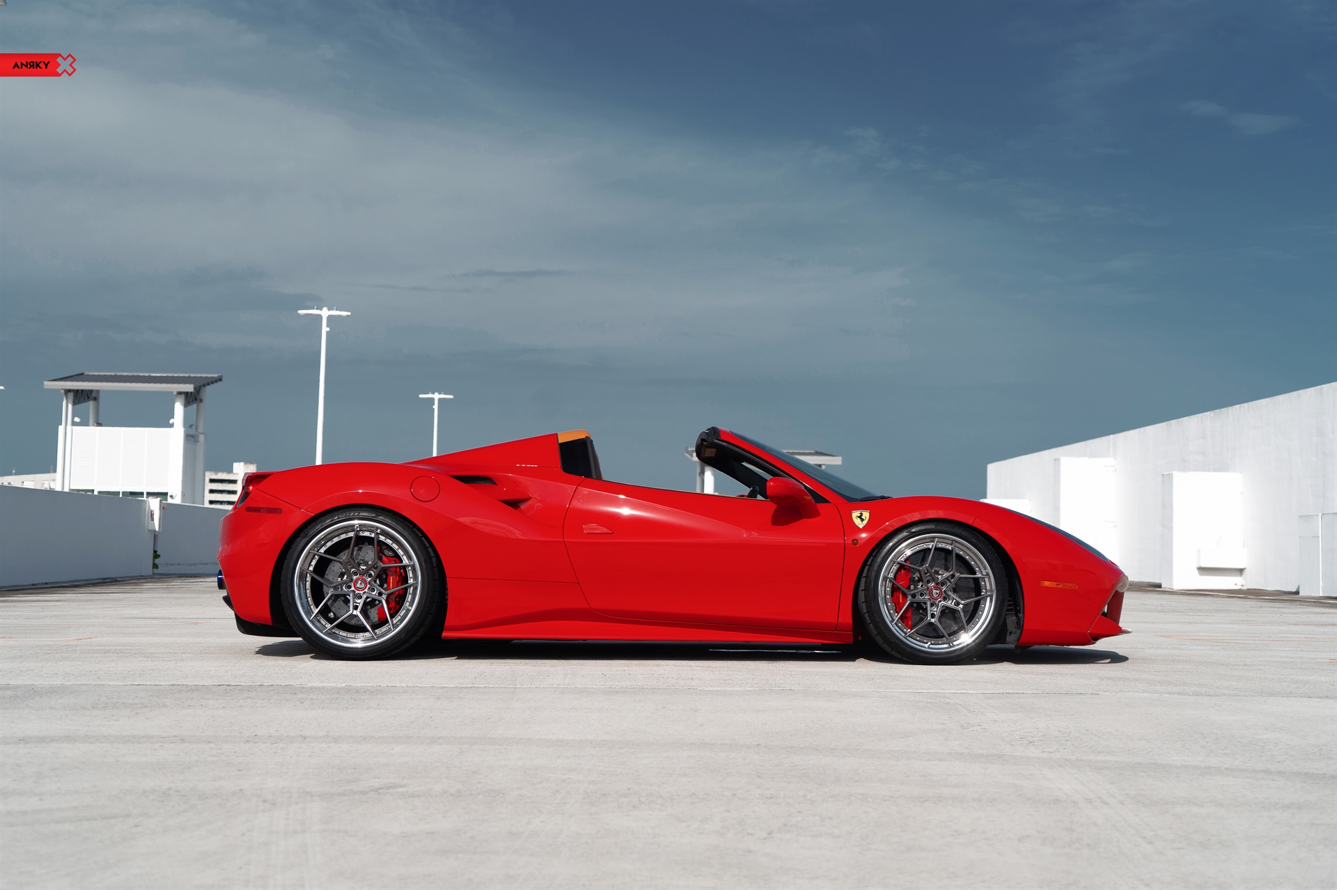 Ferrari 488 Spider | Rosso Corza | ANRKY S3-X4 | Polished Dark Clear