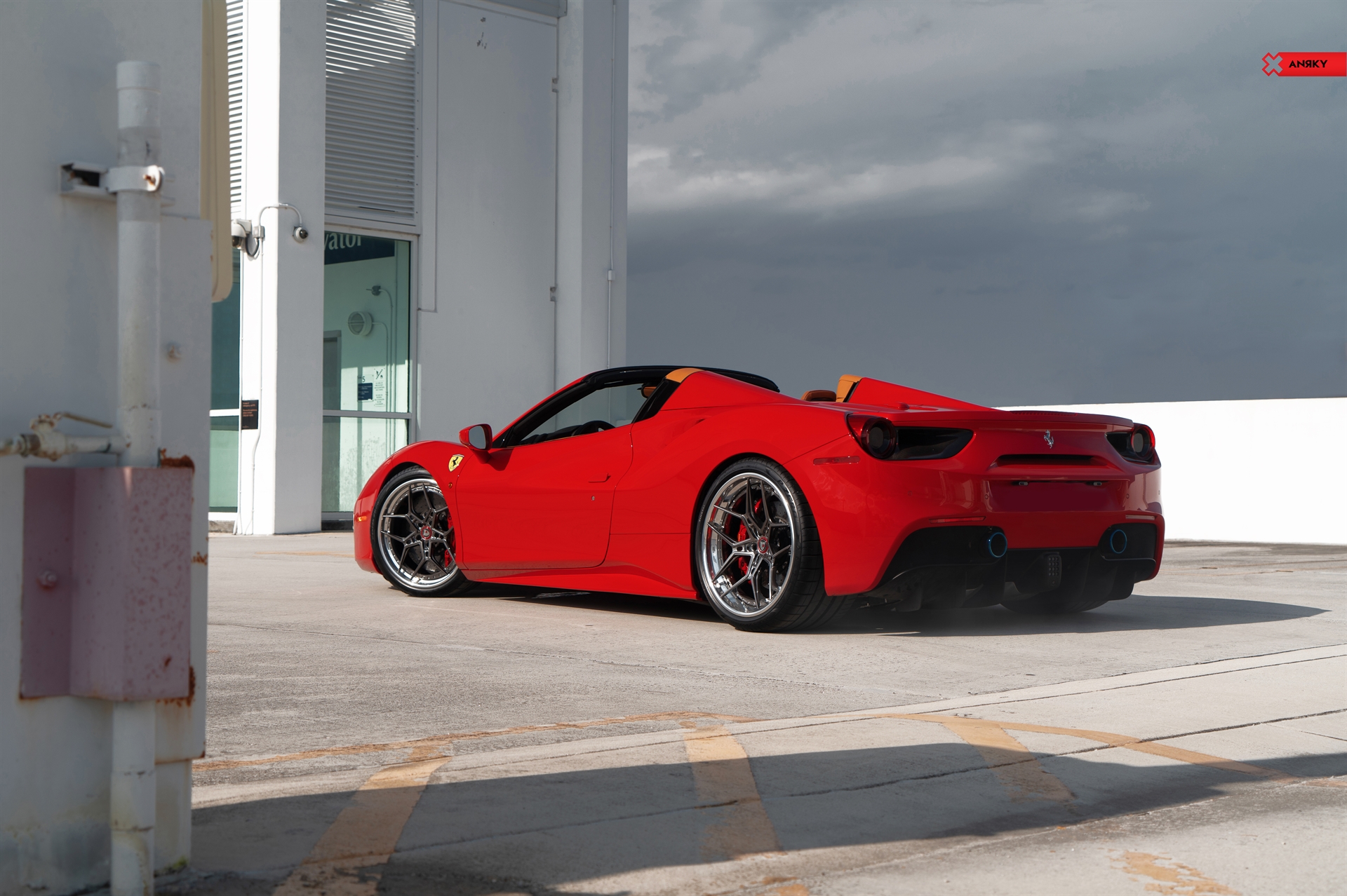 Ferrari 488 Spider | Rosso Corza | ANRKY S3-X4 | Polished Dark Clear