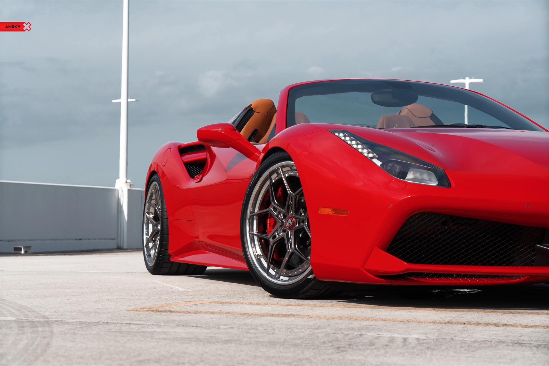 Ferrari 488 Spider | Rosso Corza | ANRKY S3-X4 | Polished Dark Clear