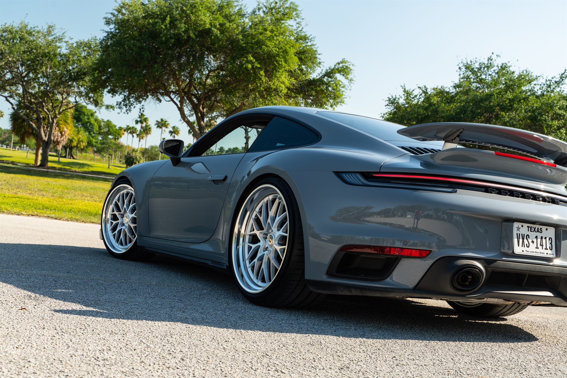 Porsche 992 Turbo S | Artic Gray | on HRE 520 FMR | Brushed Clear