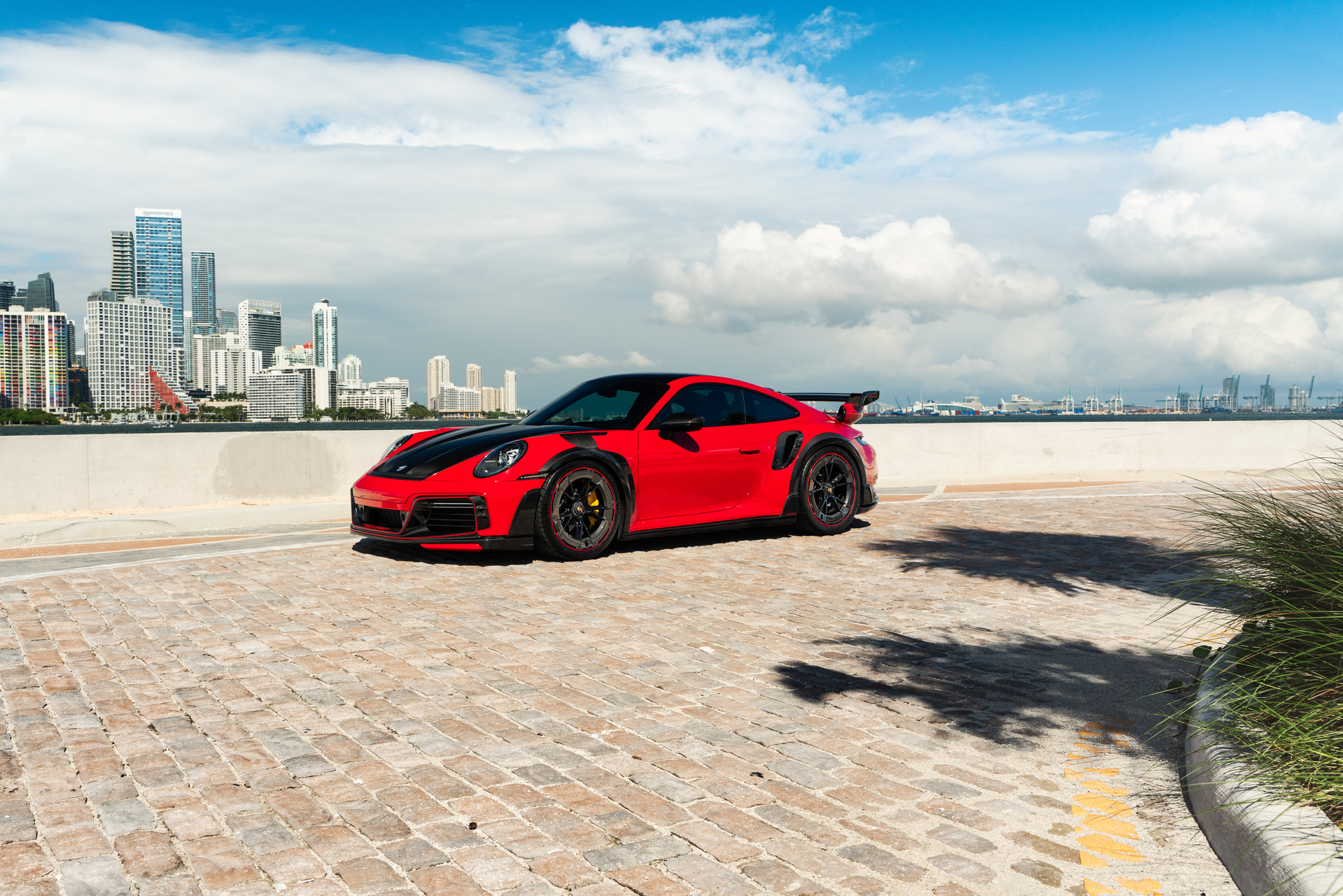 Techart Porsche 992 GT Street R America aerokit and Techart Wheels