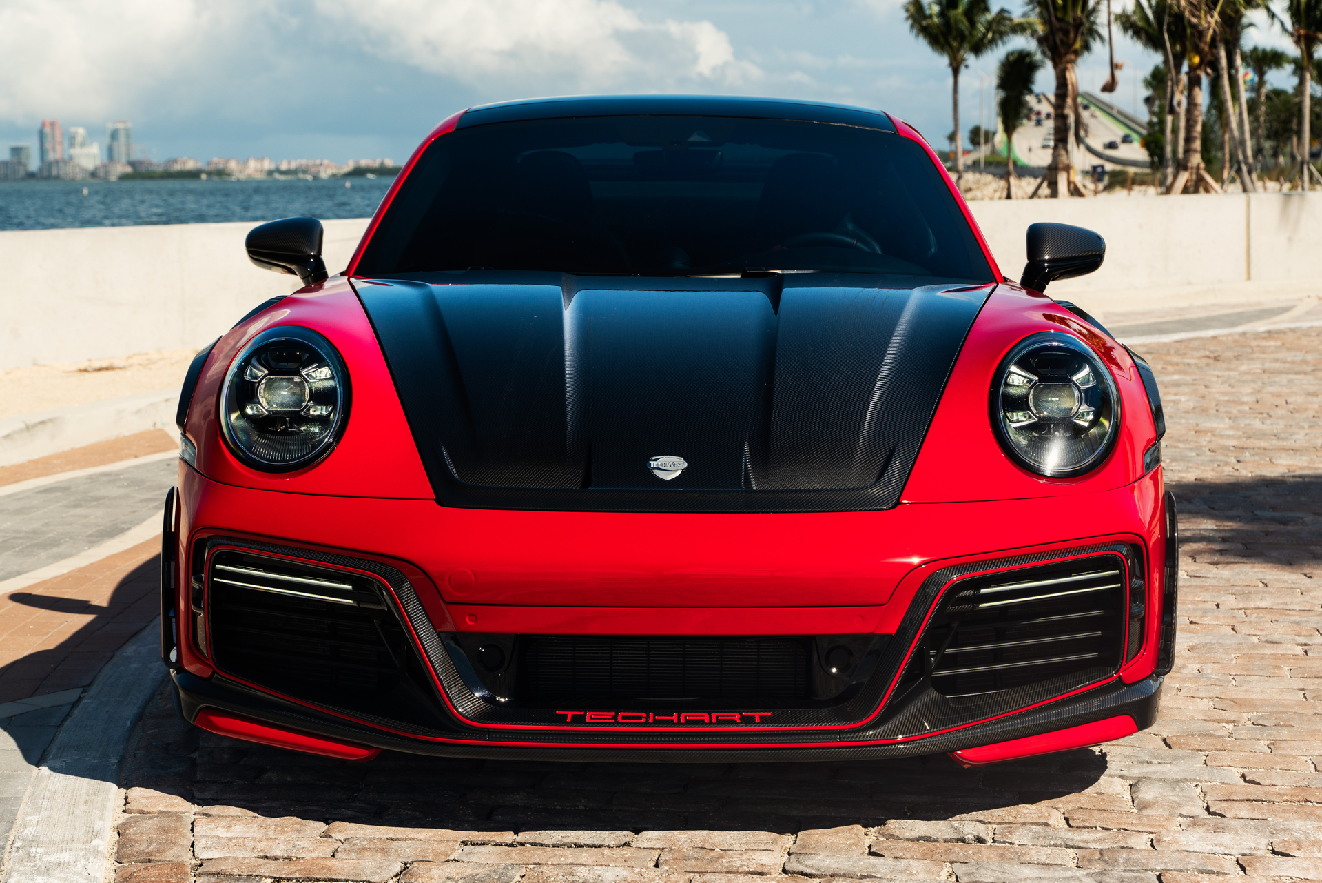 Techart Porsche 992 GT Street R America aerokit and Techart Wheels