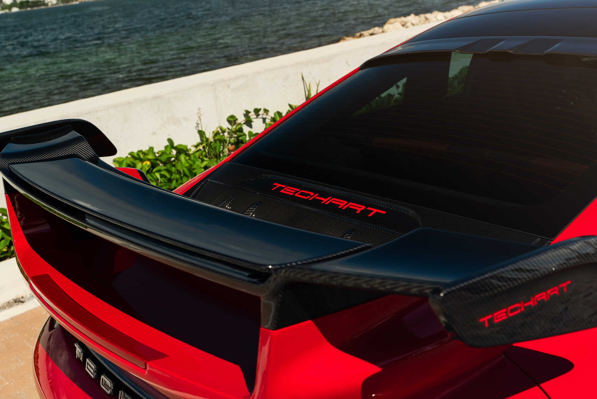 Techart Porsche 992 GT Street R America aerokit and Techart Wheels