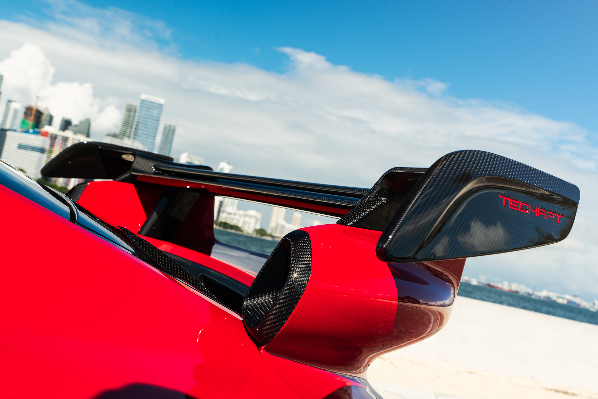 Techart Porsche 992 GT Street R America aerokit and Techart Wheels