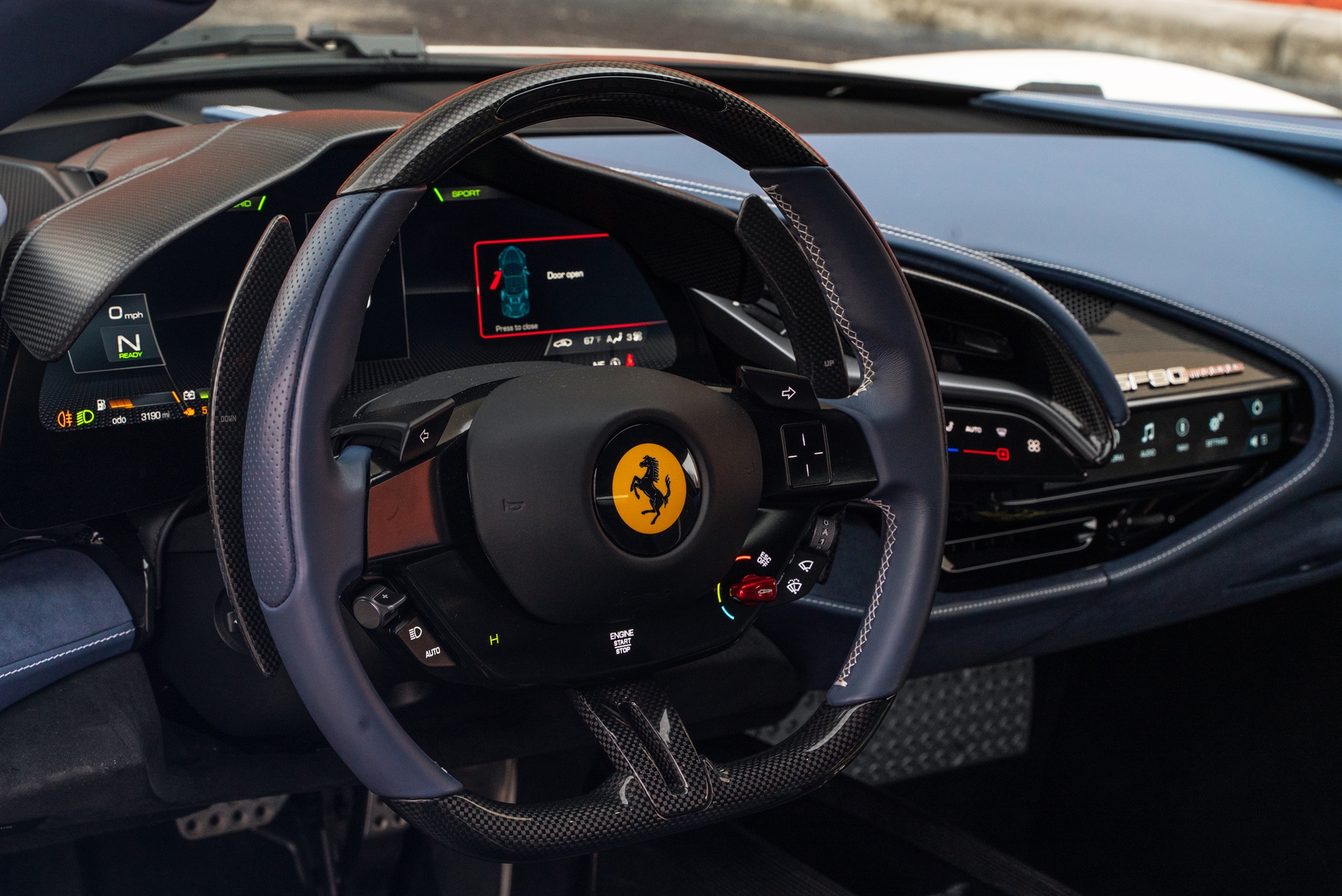 Ferrari SF90 | Bianco Avus | on 1886 G010 | Polished Liquid Smoke