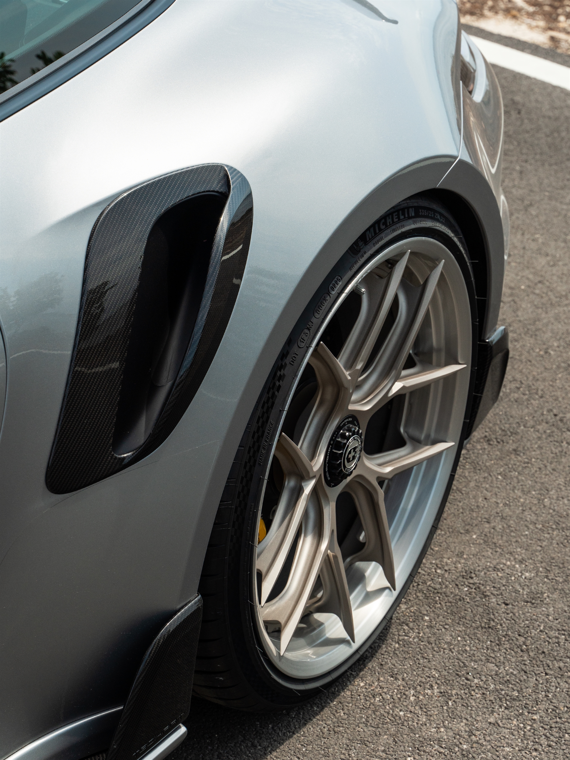 TECHART 992 Turbo S | GT Silver | on HRE S101SC | Satin White Gold