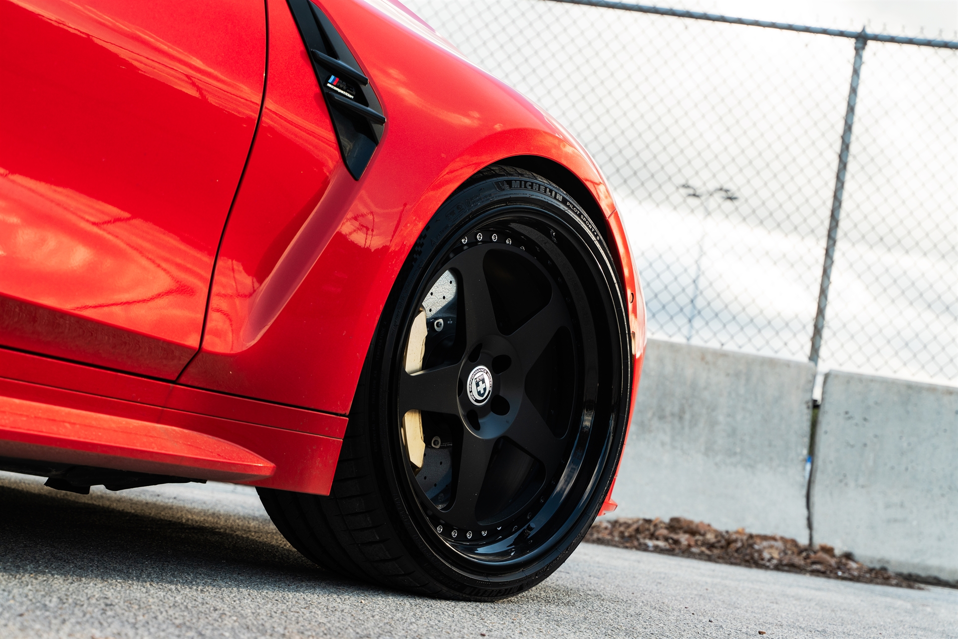 BMW G80 M3 | Toronto Red | on HRE Classic 305 | Satin Black