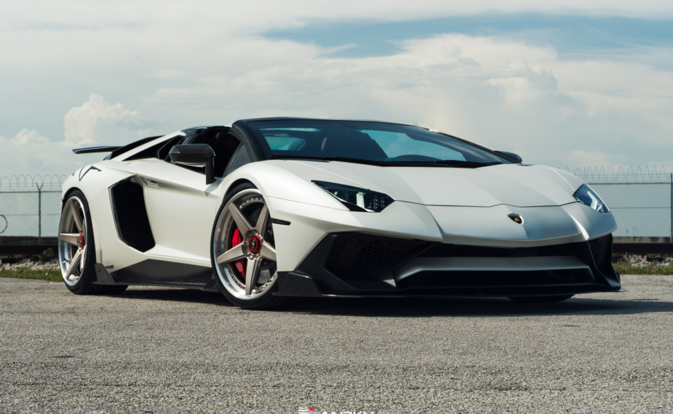 Lamborghini Aventador SV Roadster | Ballon White | ANRKY RS5.3 | Satin White Gold