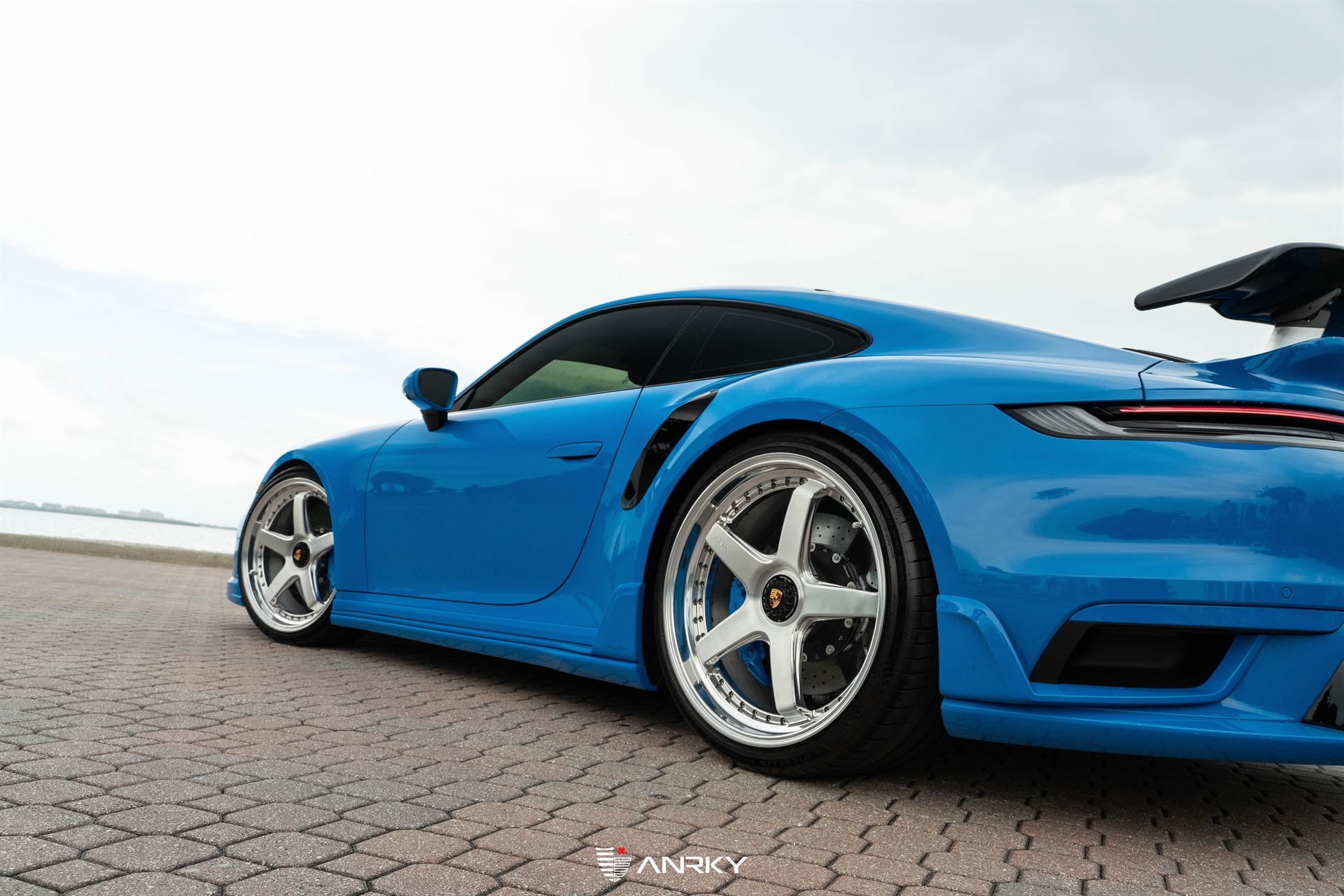 TECHART 992 Turbo S | Riviera Blue | on ANRKY JDX-200 | Brushed Clear Face + Mirror Polished Windows