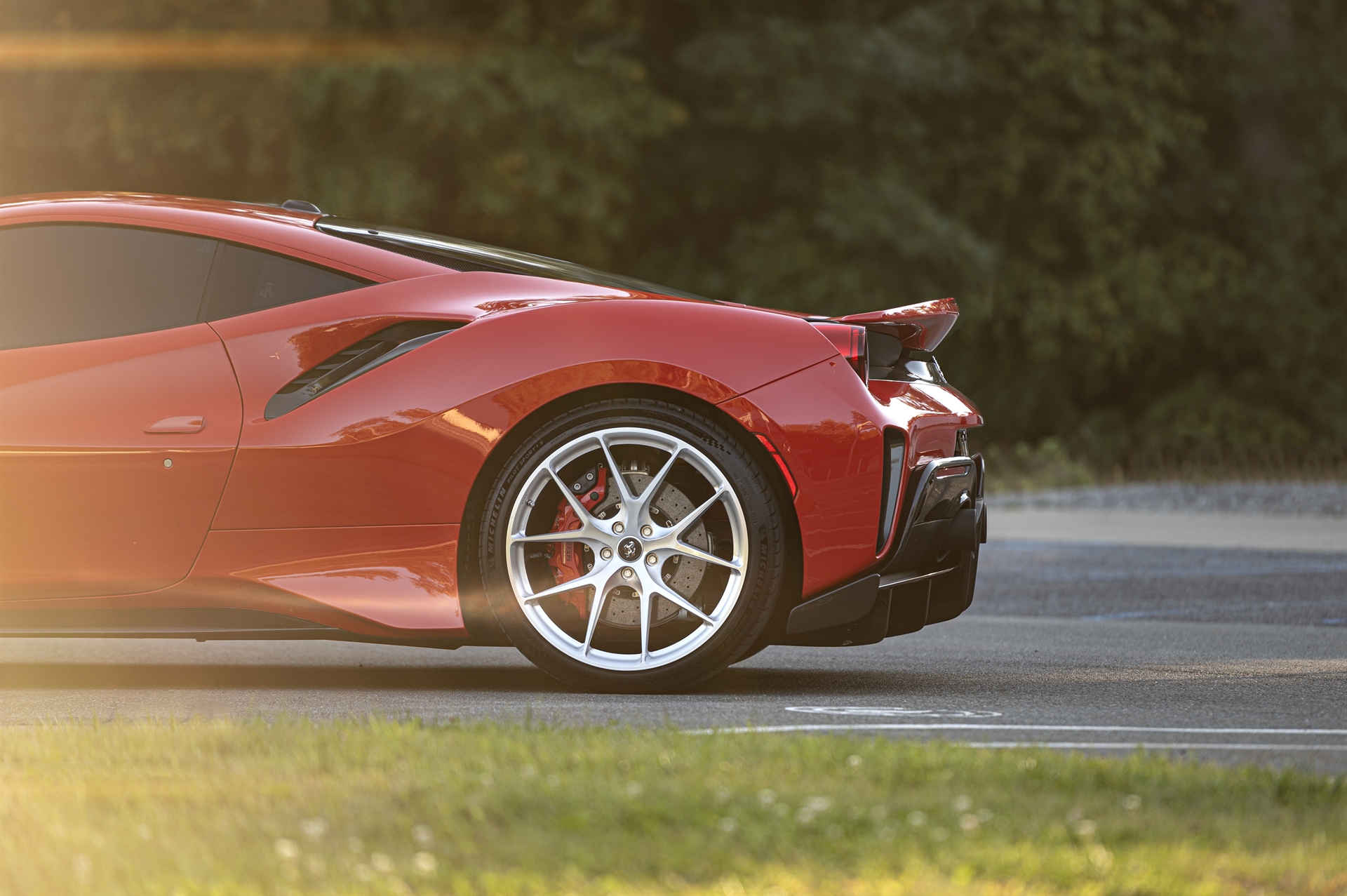 Ferrari 488 Pista | Rosso Corza | on HRE P101 | Brushed Clear