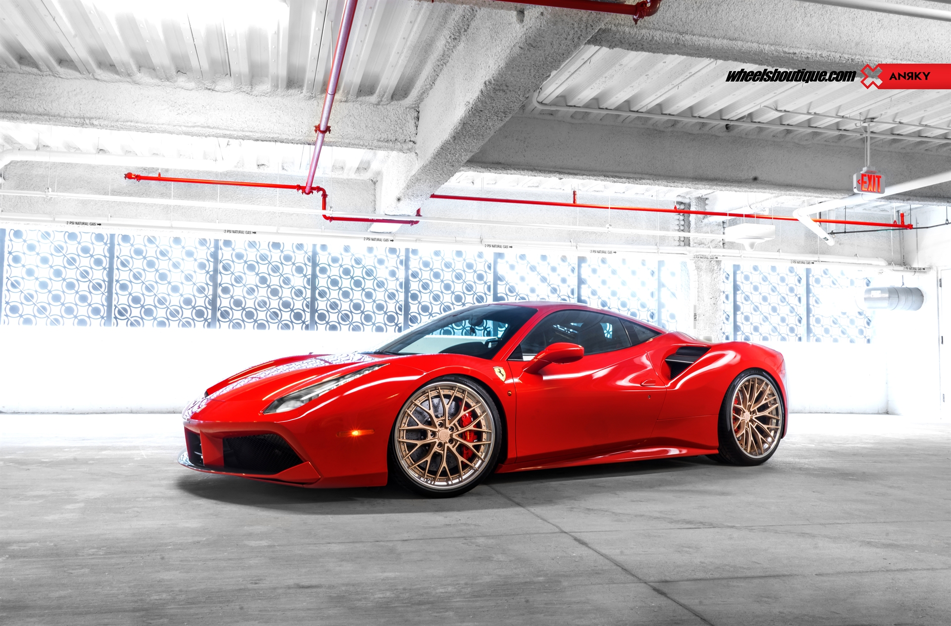 Ferrari 488 GTB | Rosso Corza | on ANRKY AN30 | Satin Gold